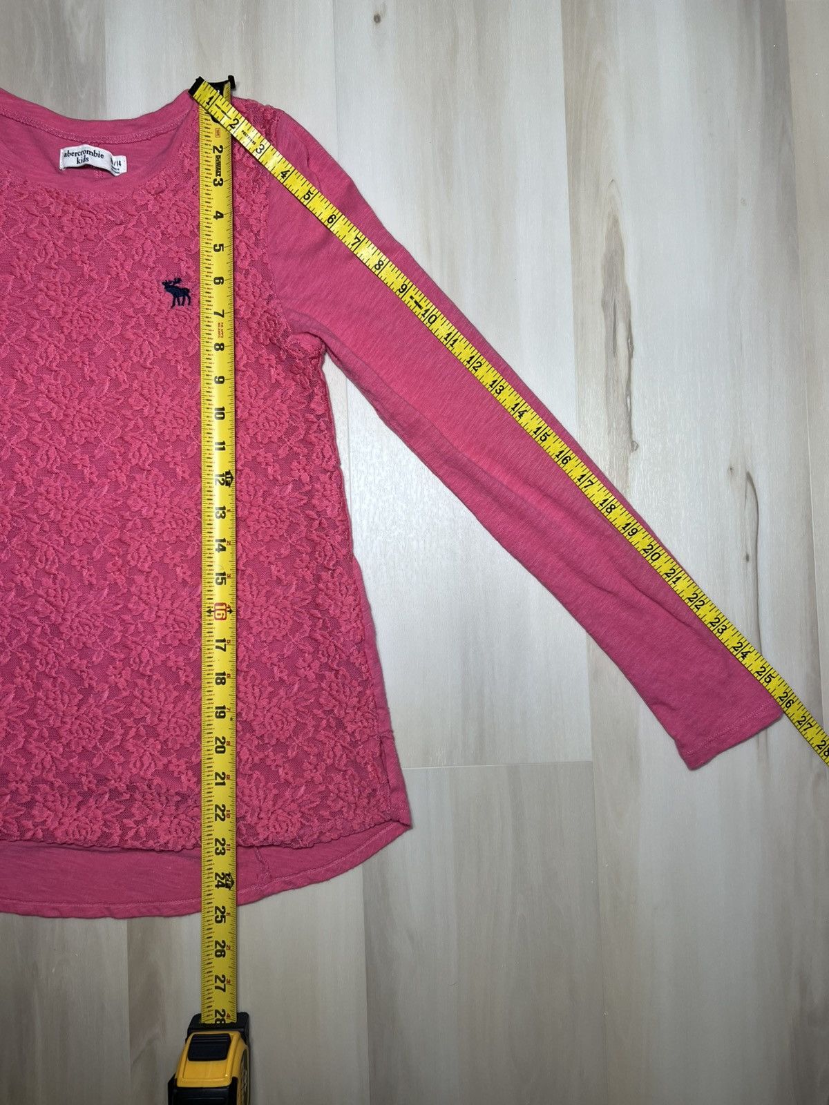 Abercrombie & Fitch Abercrombie Fitch LS T-Shirt Pink Floral Lace Moose logo Y2K Size S / US 4 / IT 40 - 5 Thumbnail