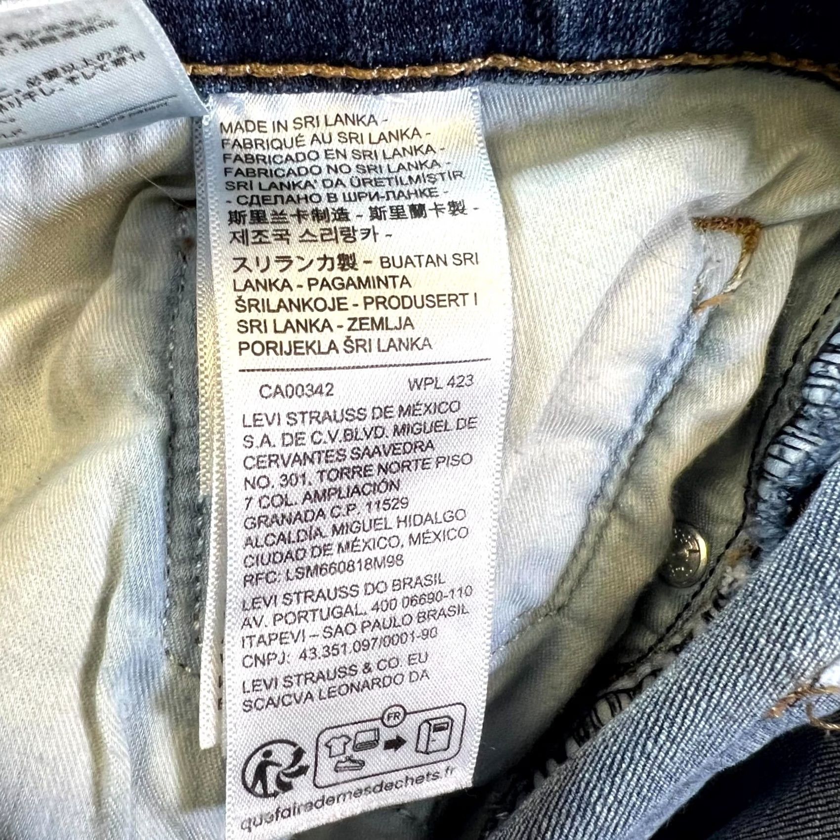 Levi's Levi's 311 Skinny Jeans Women's 29x30 Blue Cotton Denim Stretch Mid Rise Regular Fit 5-Pocket Style Jeans Size 29" - 7 Thumbnail