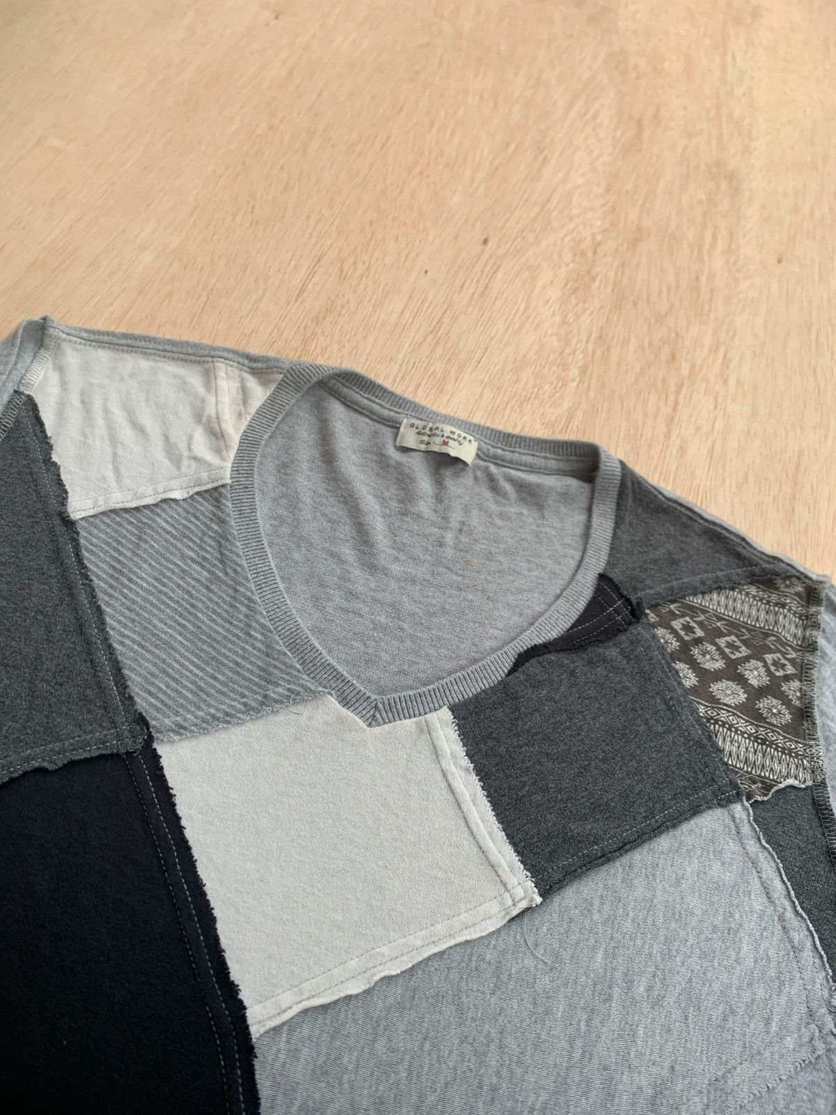 Global Work × Japanese Brand Global Work Patchwork kapital Style Longsleeve Size US M / EU 48-50 / 2 - 3 Thumbnail