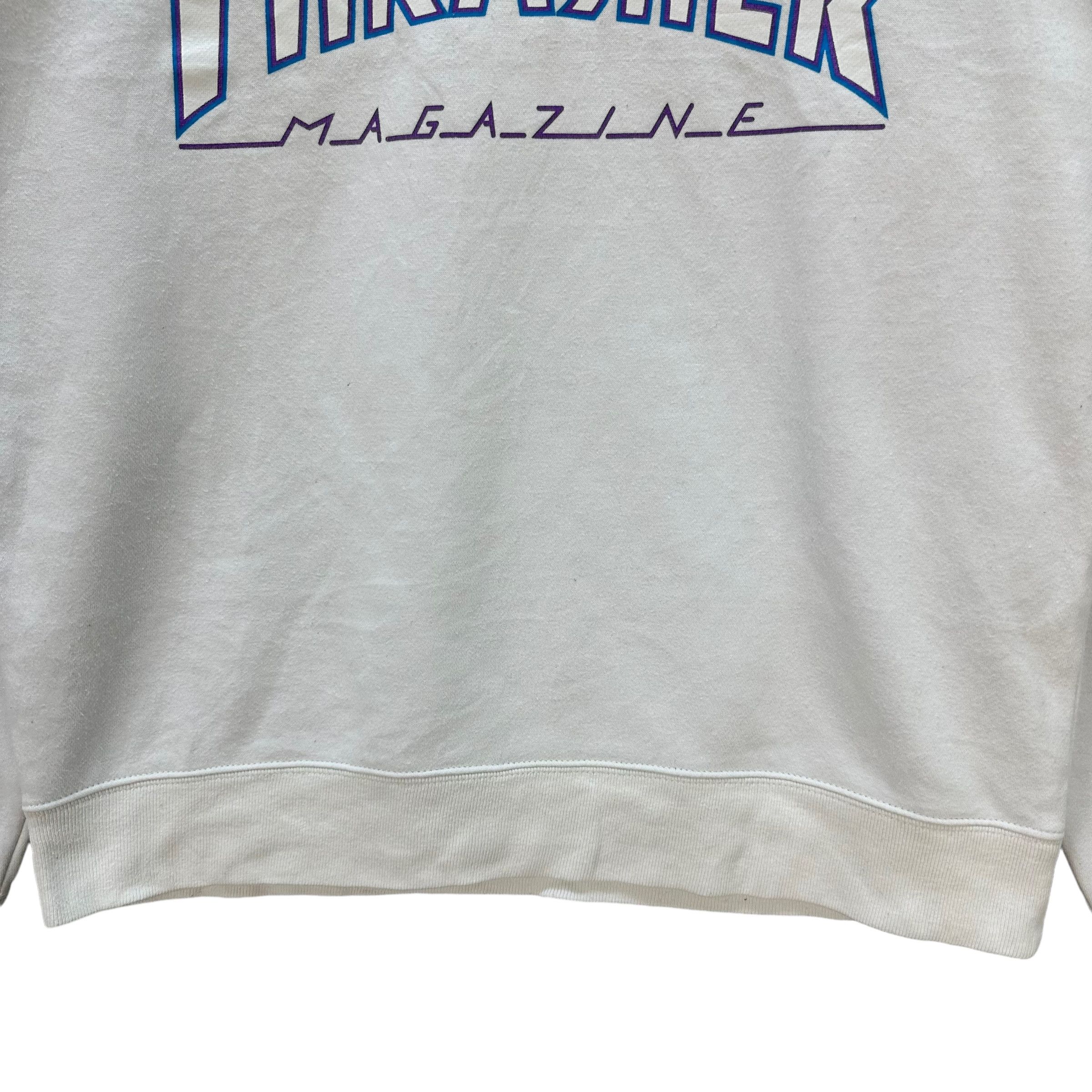 Thrasher Thrasher Magazine Big Logo White Sweatshirts #9141-62 Size US L / EU 52-54 / 3 - 3 Thumbnail