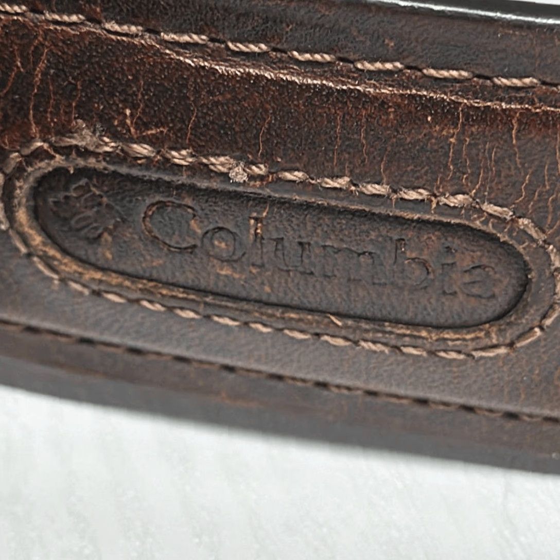 Vintage Columbia Belt Mens Double Loop Casual Dress with Single Prong Buckle for Jeans Khakis 36 Brown Brown 43” Belt Size US 36 / EU 52 - 3 Thumbnail