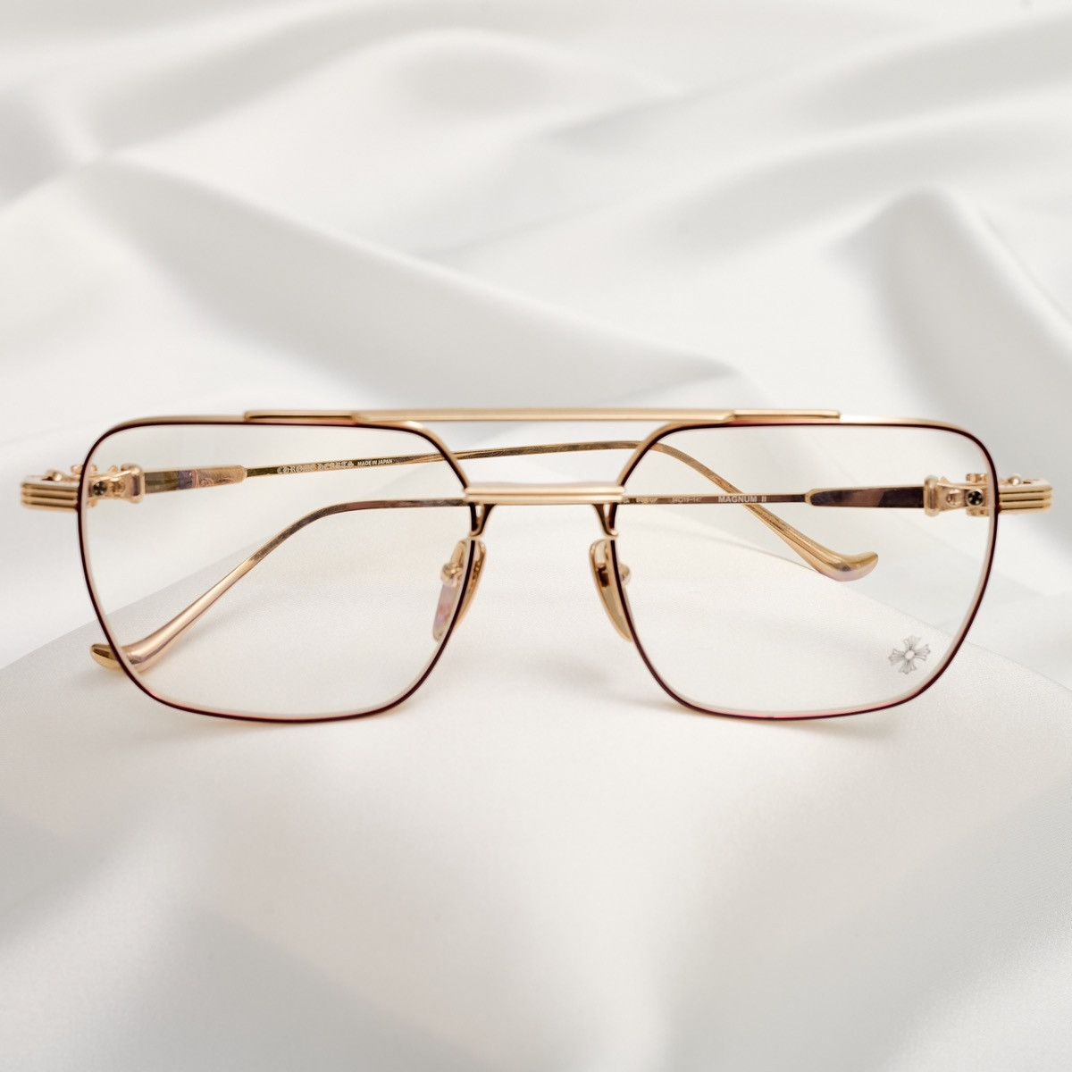 Chrome Hearts CHROME HEARTS MAGNUM II BORDELLO GOLD PLATED GLASSES Size ONE SIZE - 6 Thumbnail