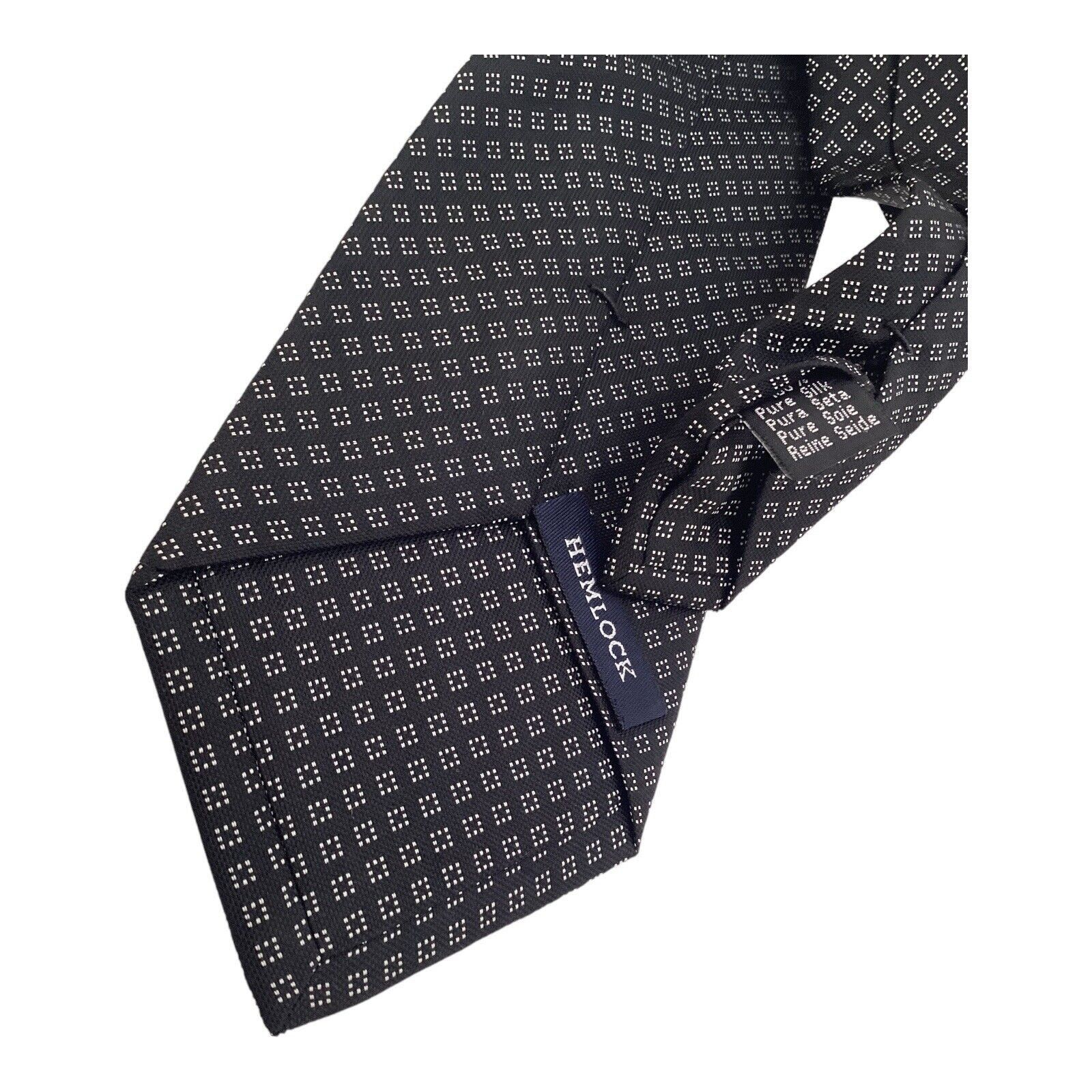 Other HEMLOCK Black Geometric Silk Tie W: 3.5" EX COND Size ONE SIZE - 4 Thumbnail