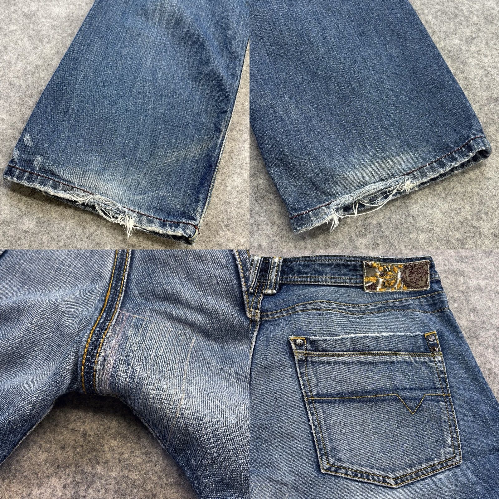 Diesel Diesel Timmen Jeans W36 L32 Men Blue Distressed Pant Wash 0089Z Vintage No Distressed Pattern Regular Denim 5-Pocket Design Mens Size US 36 / EU 52 - 8 Thumbnail