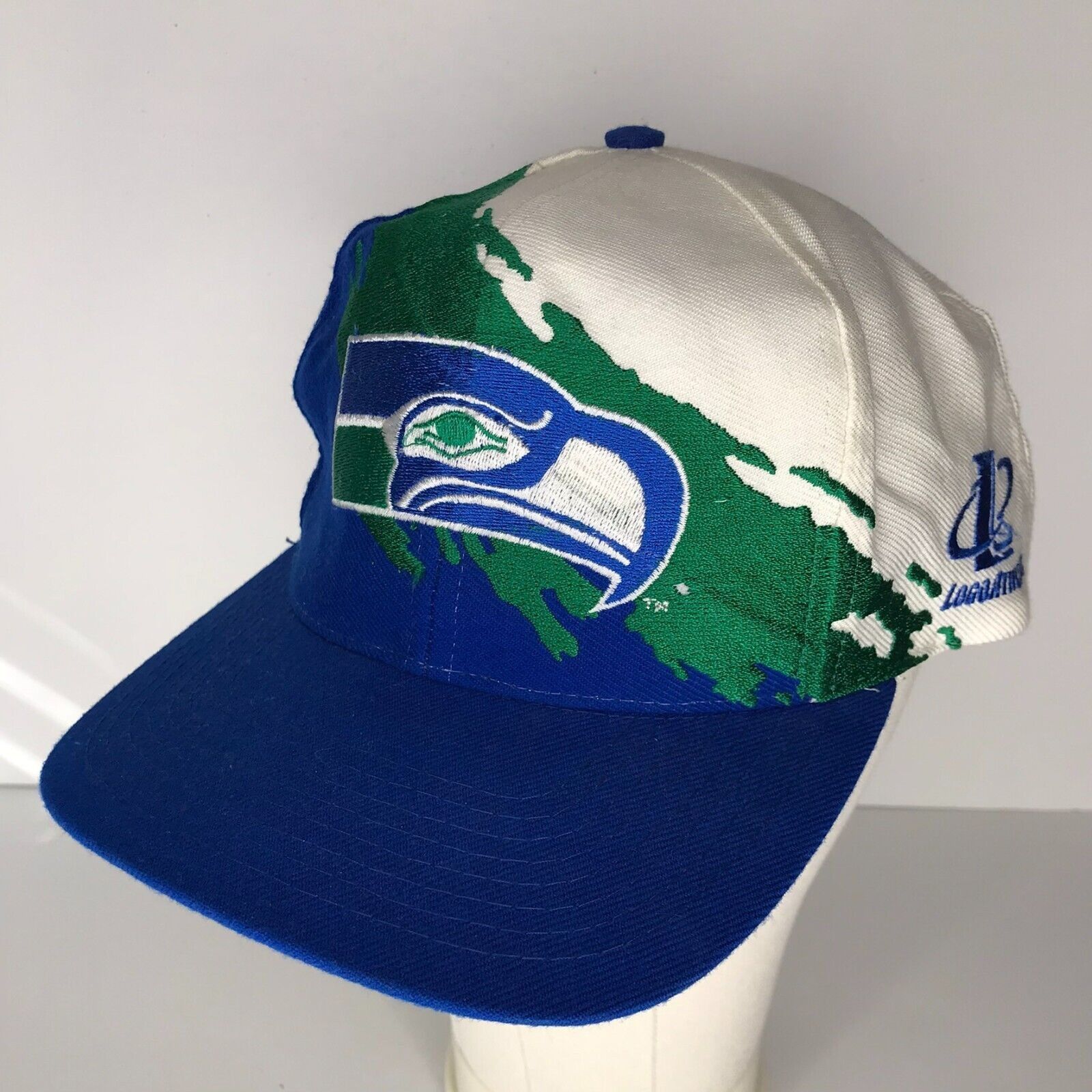 Pro Line Vintage 90s Seattle Seahawks Pro Line Splash Snapback Hat Size ONE SIZE - 2 Thumbnail