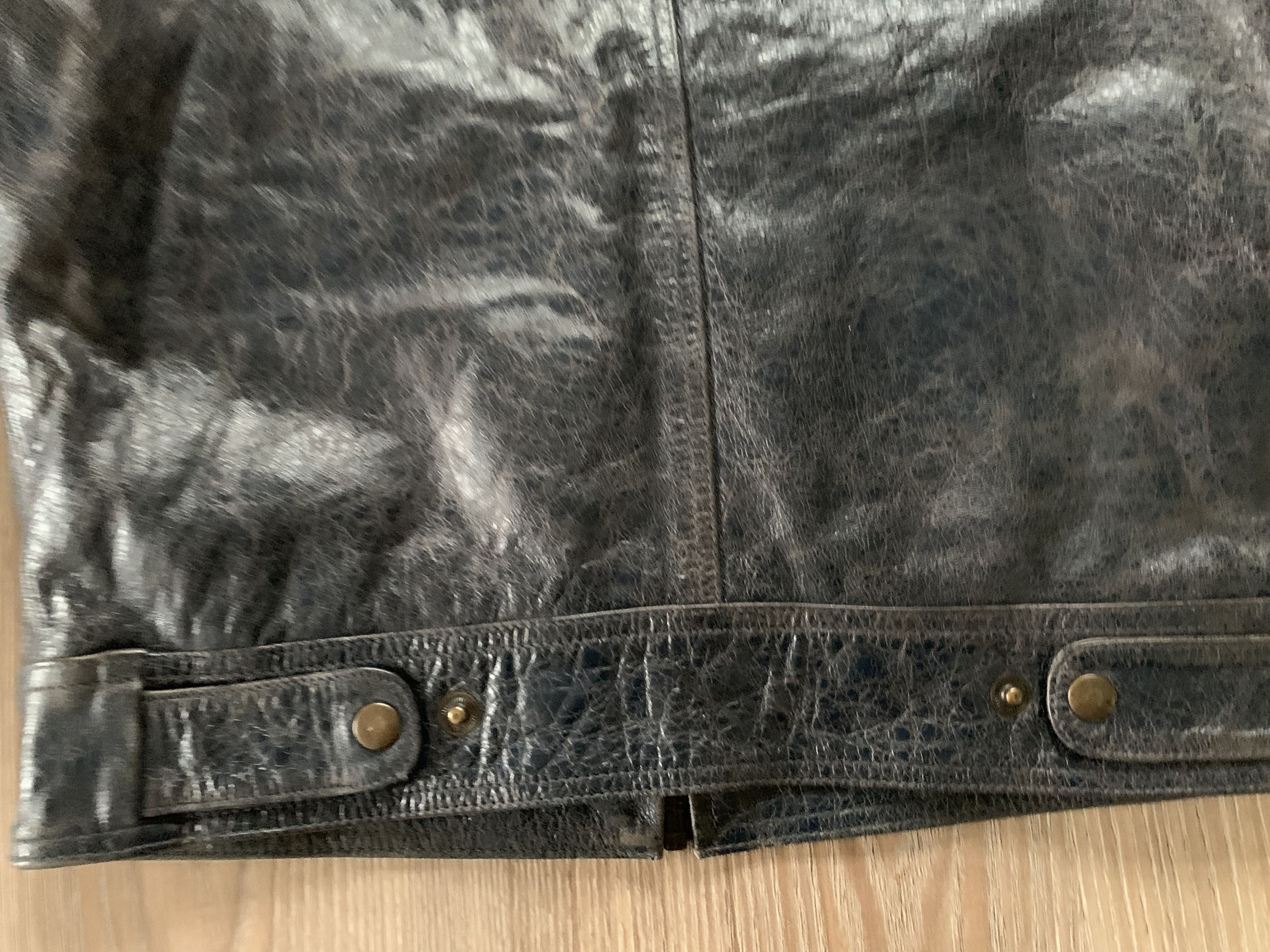 River Island Vintage River Island Leather Biker Stripe Jacket Size US S / EU 44-46 / 1 - 6 Thumbnail