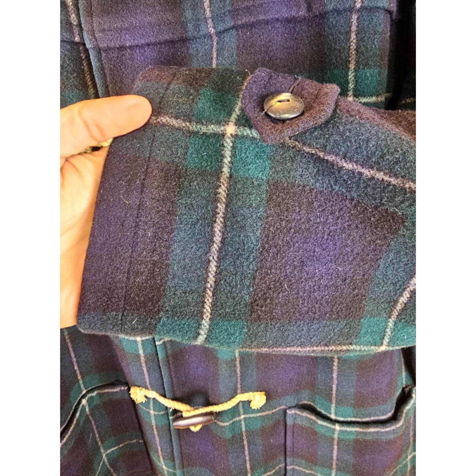 Polo Ralph Lauren VINTAGE POLO RALPH LAUREN PLAID CHECK WOOL DUFFLE COAT SZ XLARGE COAT Mens Duck Wool Duﬀle 90's Green Size US XL / EU 56 / 4 - 7 Thumbnail