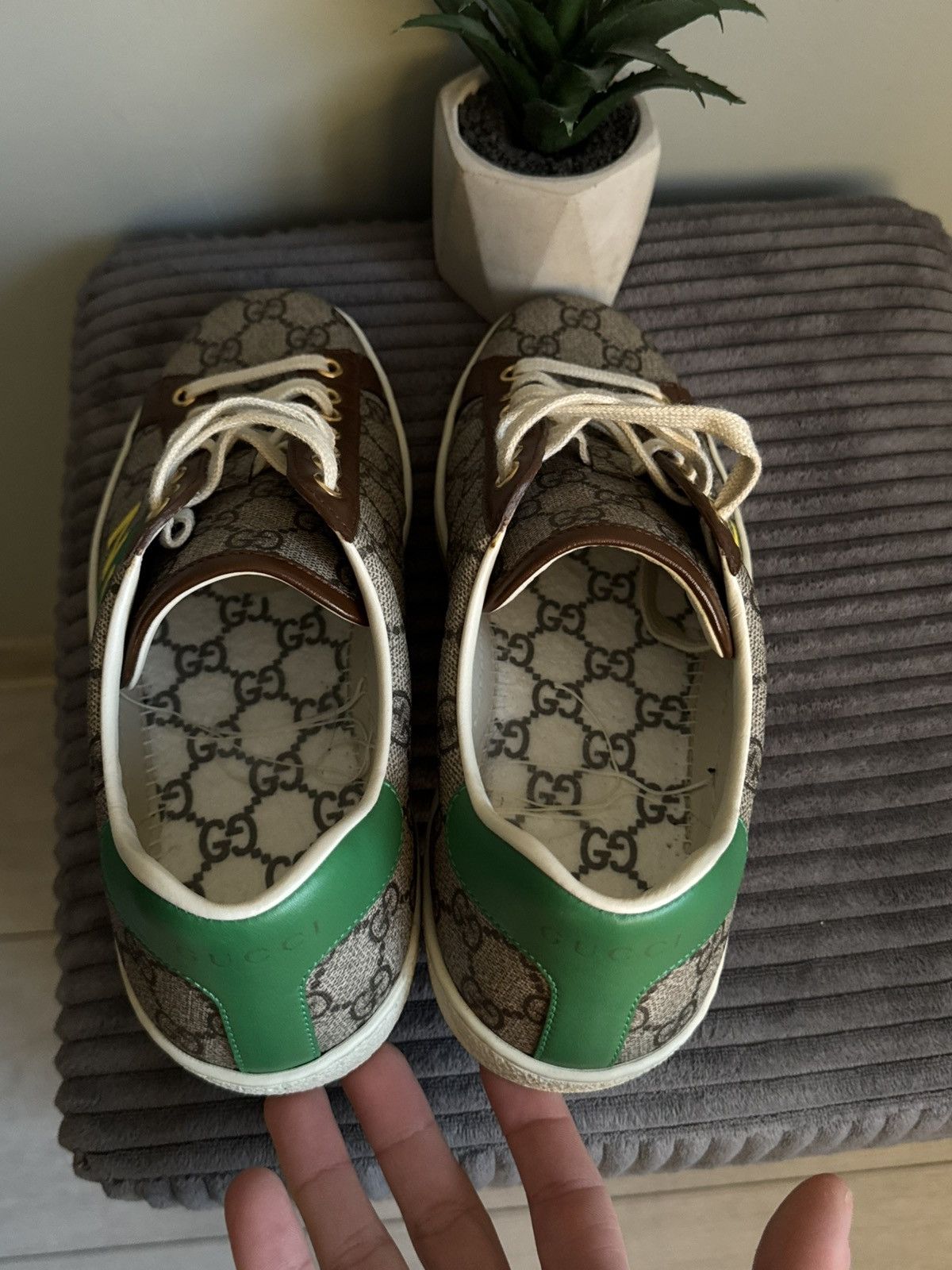 Gucci Gucci Fake Not Ace GG Monogram Sneakers Size US 6.5 / EU 39-40 - 17 Thumbnail