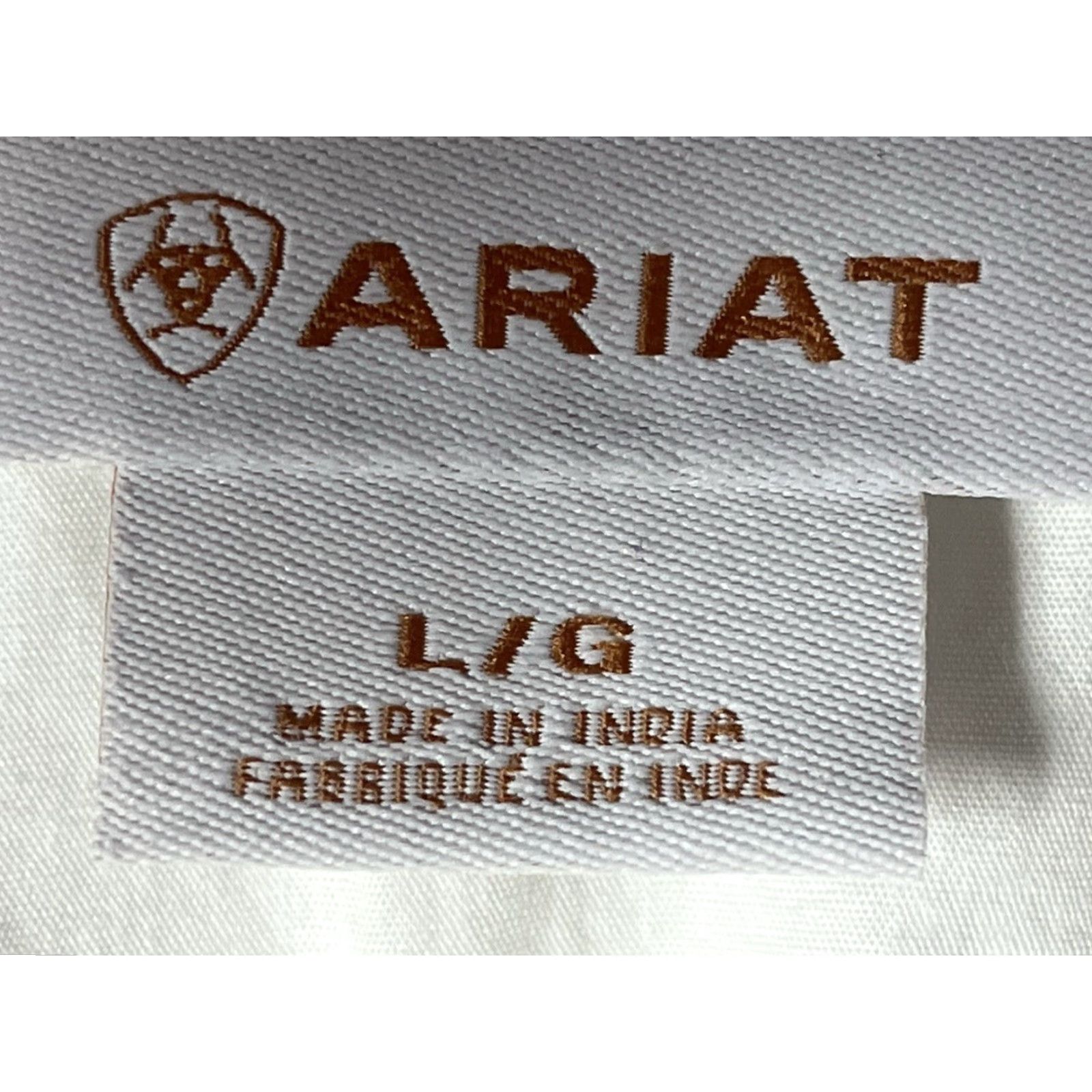 Ariat Ariat Shirt Women Western White Large L Button-Up Pearl Snap Collar Long Sleeve Mens? Girls? Size L / US 10 / IT 46 - 6 Thumbnail