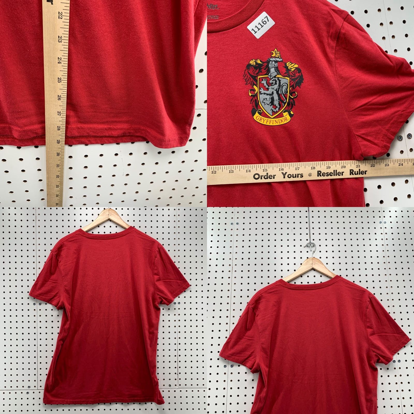 Vintage HARRY POTTER Shirt Mens Large Red Gryffindor Crest Graphic Short Sleeve Size L Size US L / EU 52-54 / 3 - 8 Thumbnail