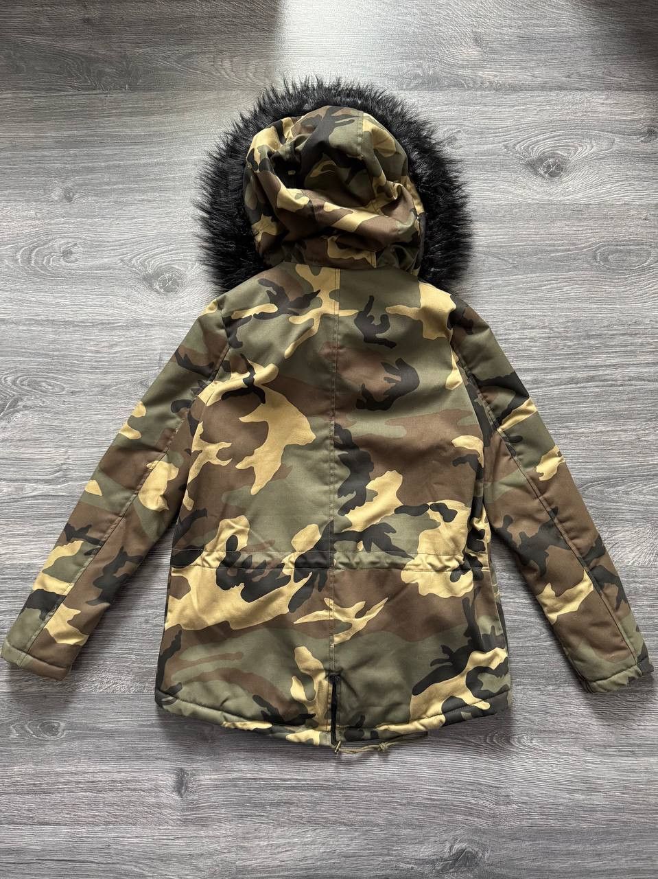Japanese Brand Y2K Faux Fur Camo Parka Jacket Japan Style Size S / US 4 / IT 40 - 2 Thumbnail