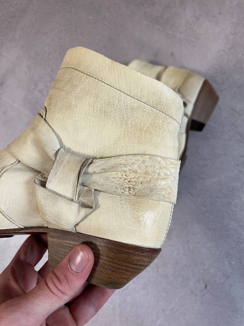 If Six Was Nine Vintage Italian As 98 Guidi style Faded Biker High Boots Size US 7.5 / IT 37.5 - 10 Thumbnail