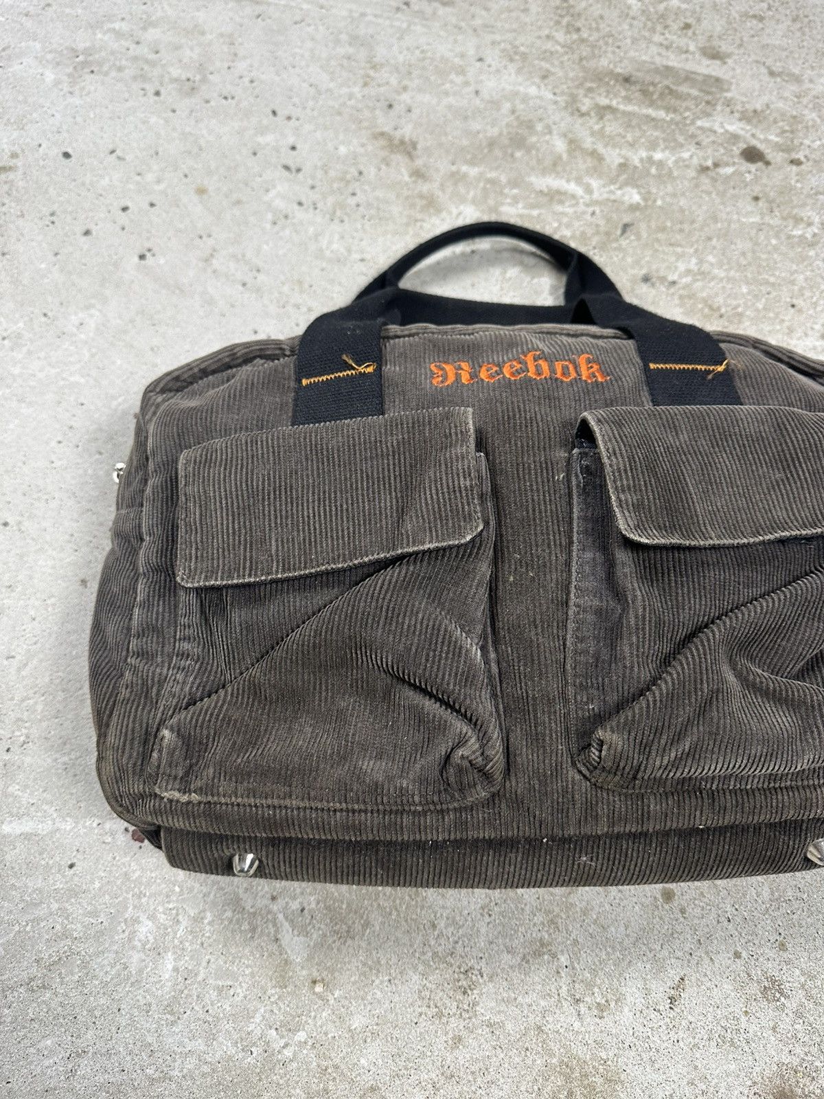 Reebok Vintage Y2K Reebok Brown Corduroy Handbag Bag Rare Size ONE SIZE - 3 Thumbnail