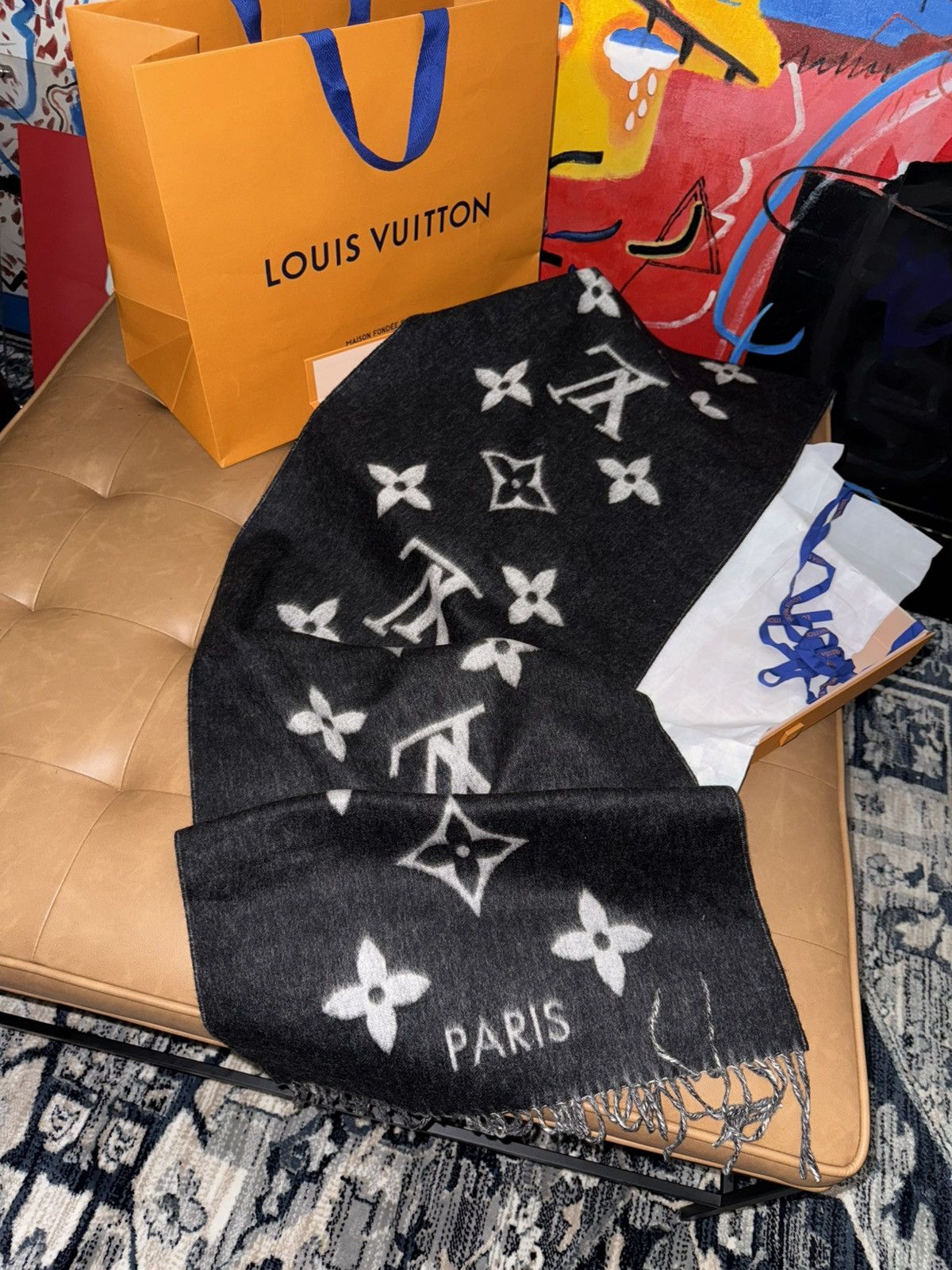 Louis Vuitton Louis vuitton gradient cashmere scarf Size ONE SIZE - 3 Thumbnail