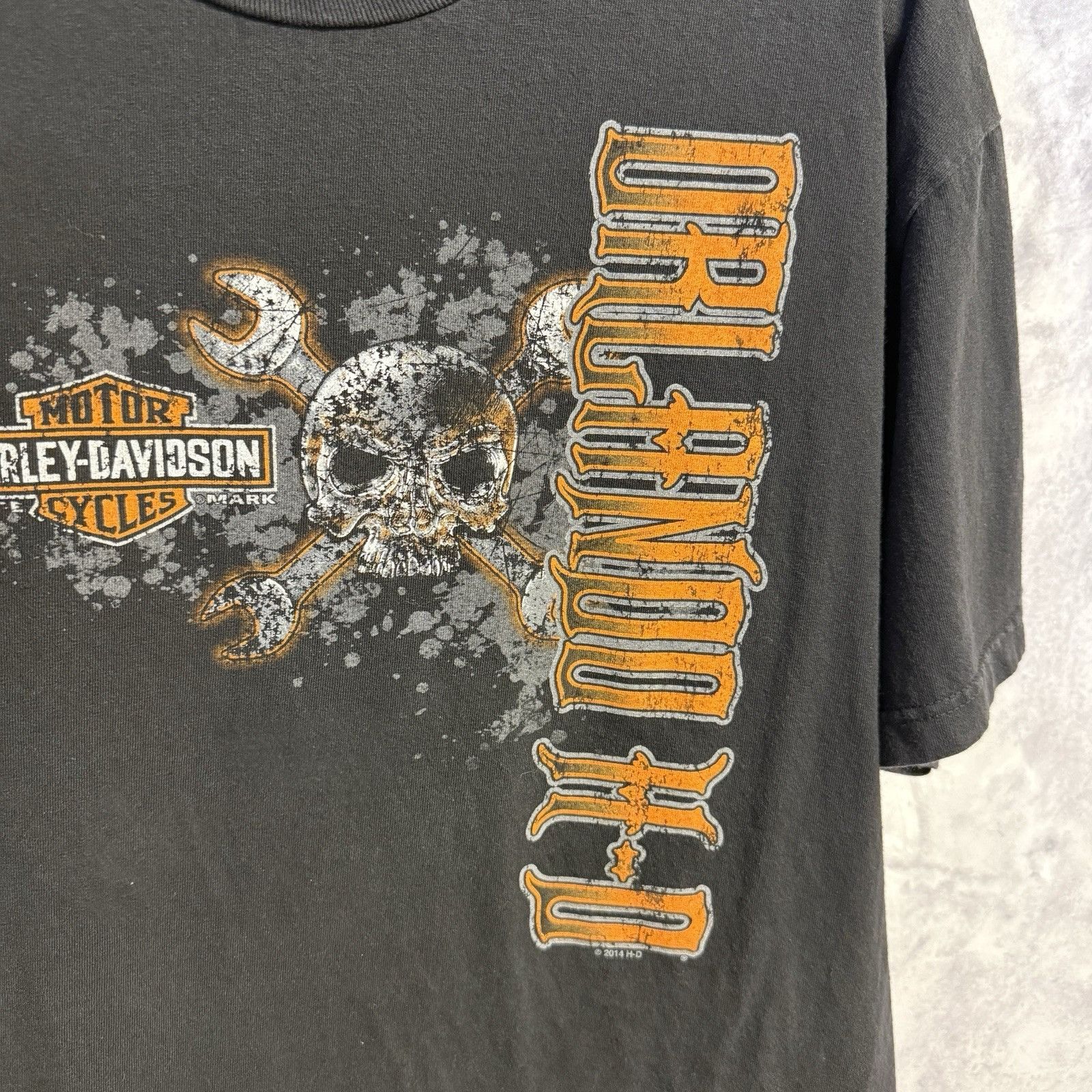 Harley Davidson Harley Davidson T Shirt Mens XL 22.5x29 Black 2014 Biker Flo Size US XL / EU 56 / 4 - 4 Thumbnail