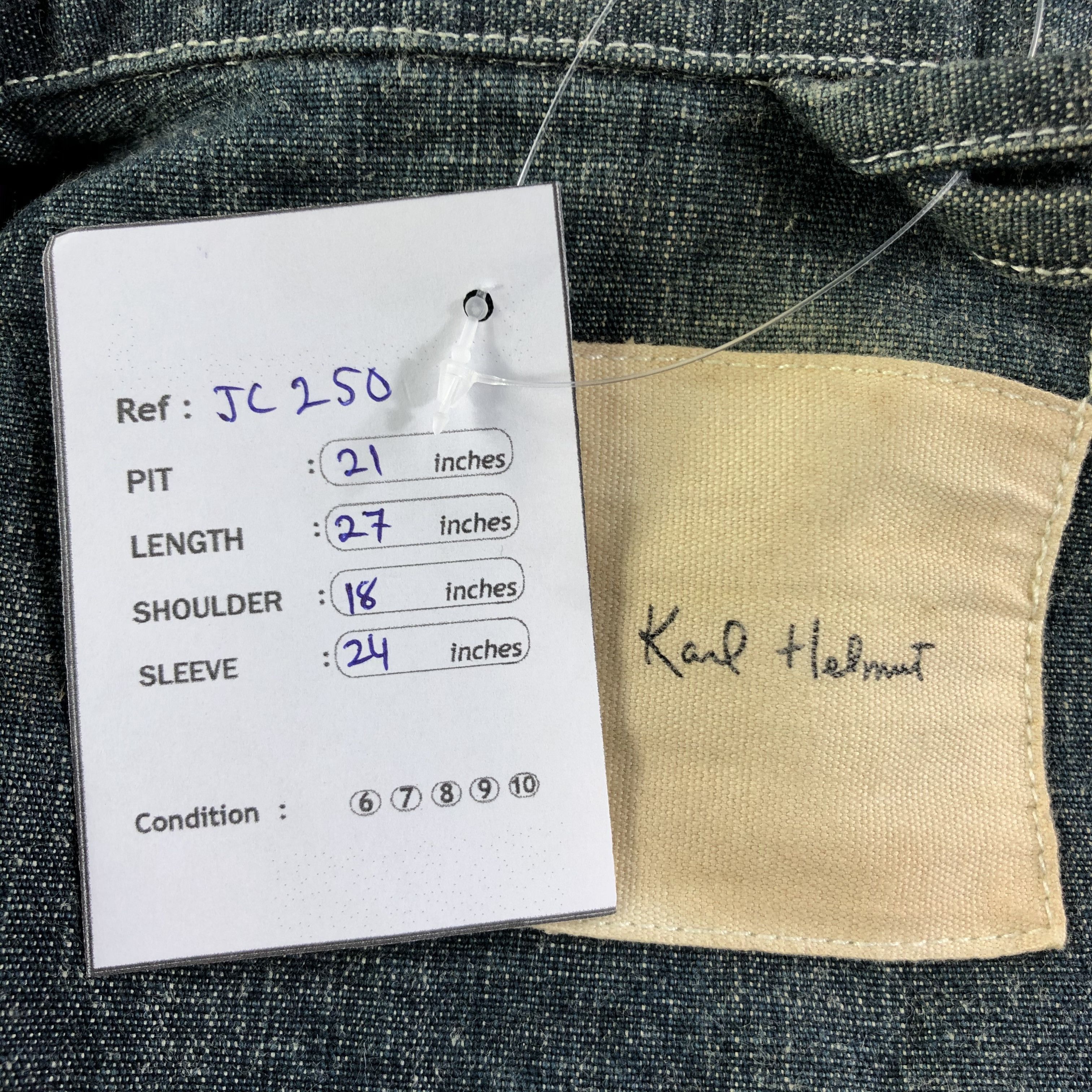 Japanese Brand Karl Helmut x Pink House Poem Denim Jacket JC250 Size US L / EU 52-54 / 3 - 10 Thumbnail