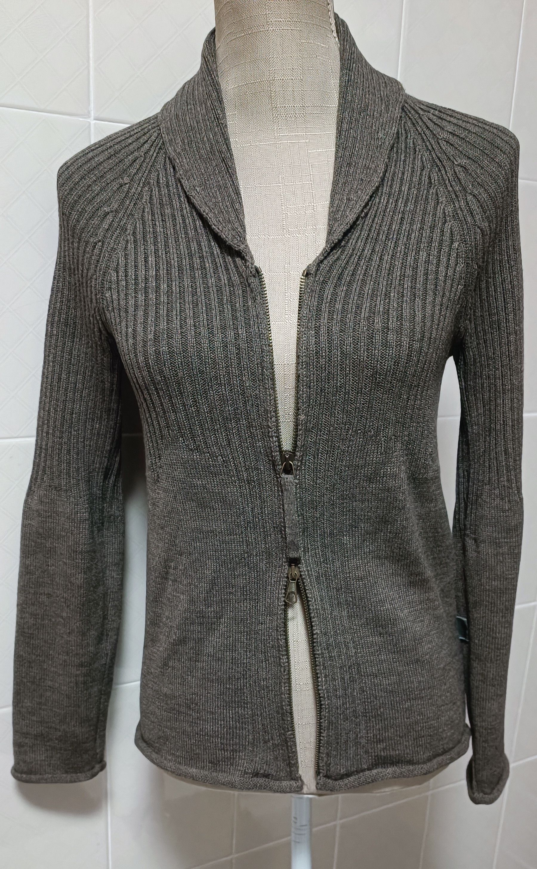 Jean Paul Gaultier 90's - Mink color wool cardigan Size S / US 4 / IT 40 - 1 Thumbnail