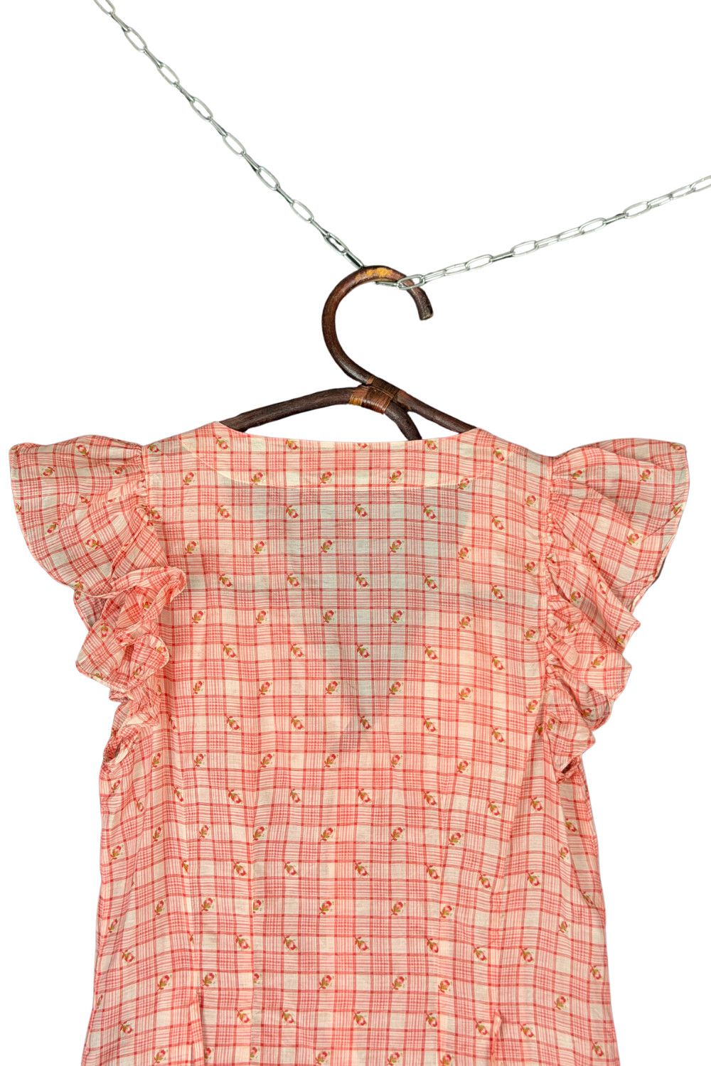 Polo Ralph Lauren RRL Ralph Lauren Prairie Floral Plaid Ruffle Blouse Women’s Size US XS / EU 42 / 0 - 8 Thumbnail