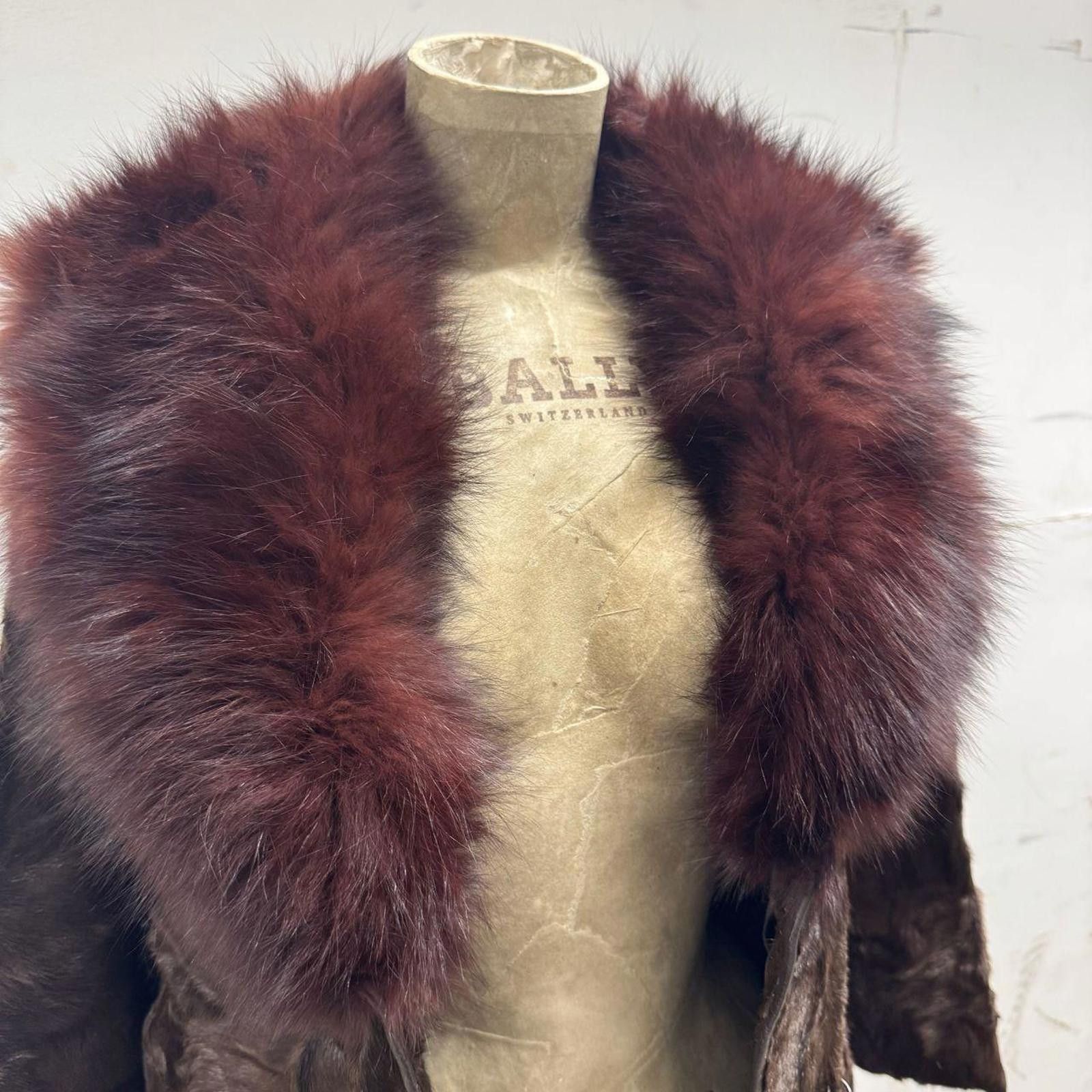 Other Vintage Patchwork Pony Hair Calfskin & Fox Fur Longline Coat Size S / US 4 / IT 40 - 2 Thumbnail