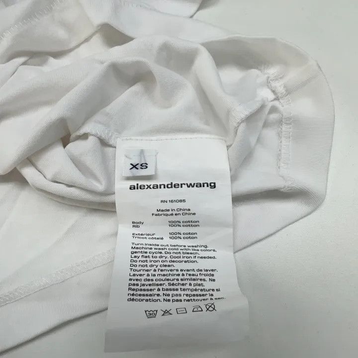 Alexander Wang Alexander Wang White Short Sleeve T-Shirt - Size XS / US 0-2 / IT 36-38 - 3 Thumbnail