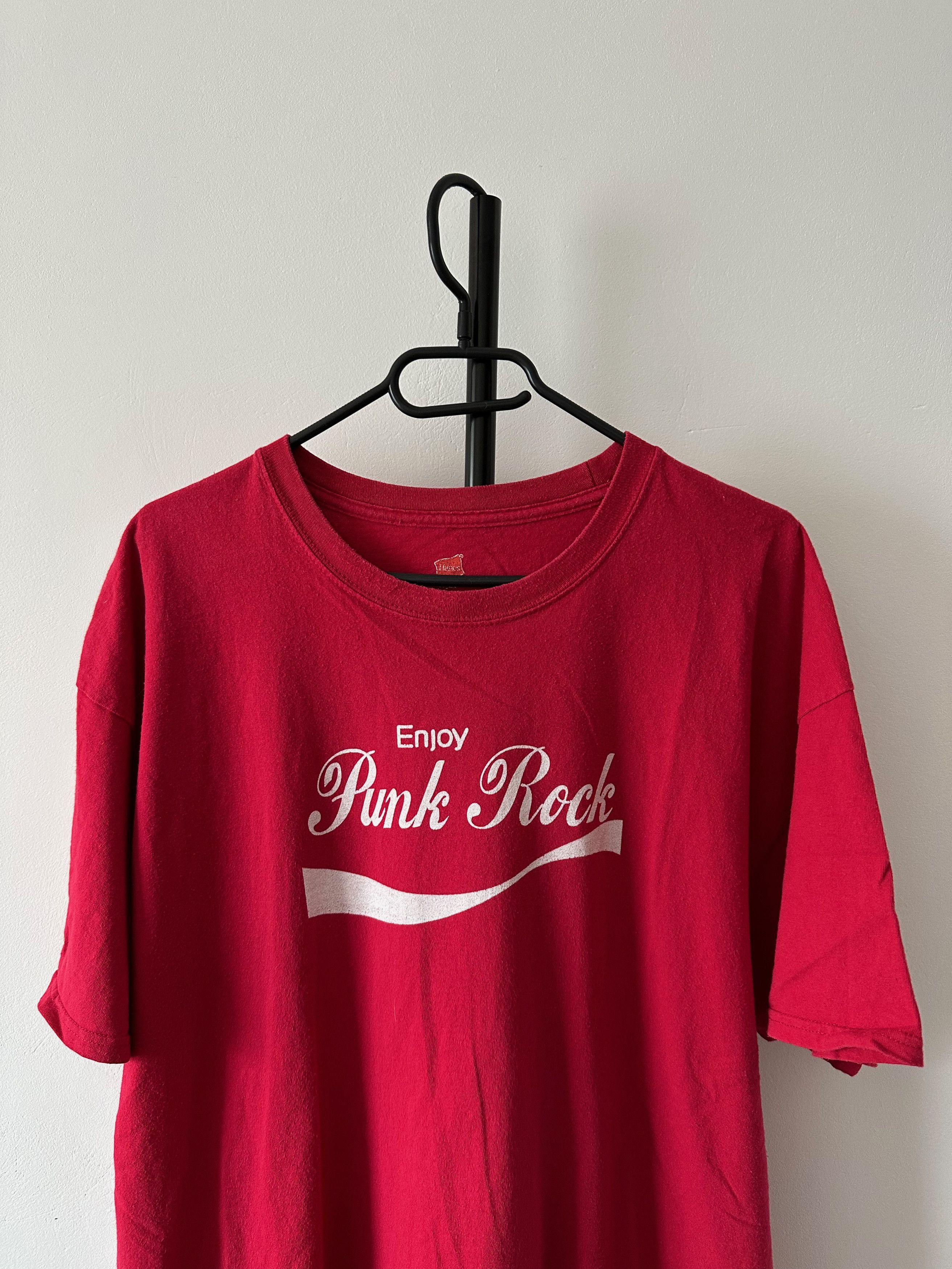 Hanes Hanes Enjo Punk Rock Heavy Cotton red T Shirt Tee Size US XL / EU 56 / 4 - 2 Thumbnail