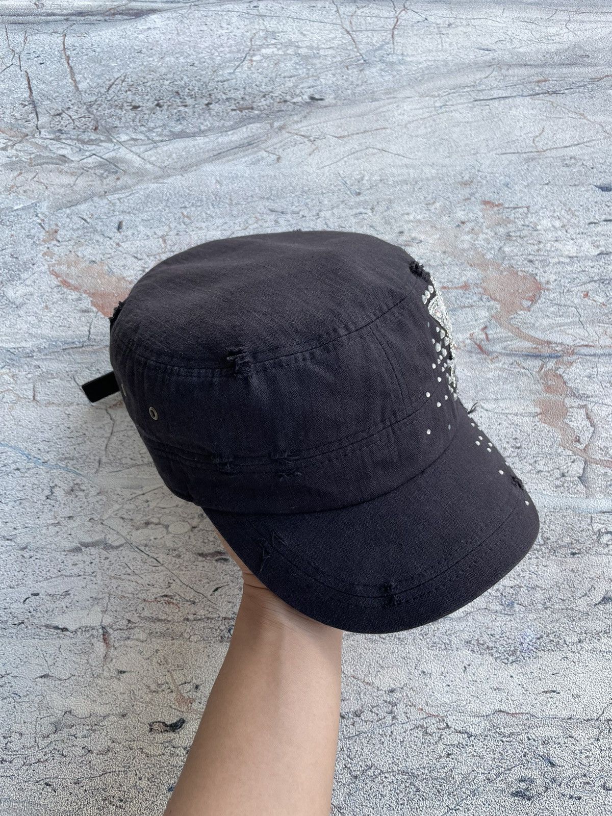 If Six Was Nine Y2K Distressed Glitter Patrol Hat Size ONE SIZE - 5 Thumbnail