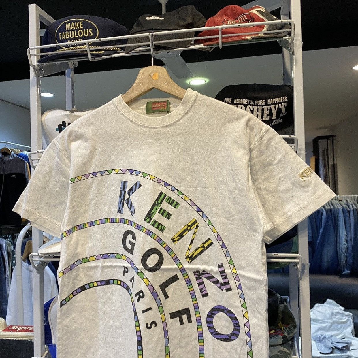 Kenzo Vintage 90s Kenzo Golf Paris Rainbow Arc Logo T-Shirt Size US S / EU 44-46 / 1 - 3 Thumbnail