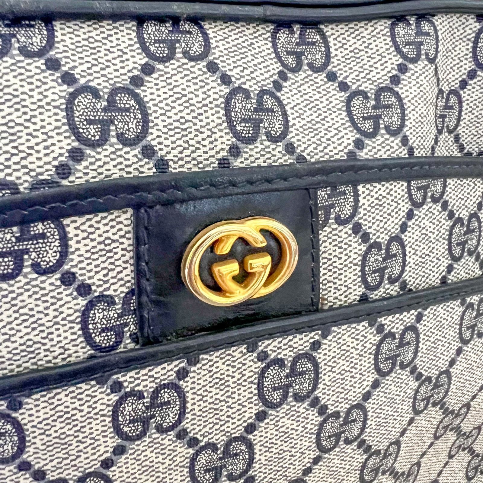 Gucci Authentic Vintage GUCCI Blue GG Shoulder Bag Size ONE SIZE - 11 Thumbnail