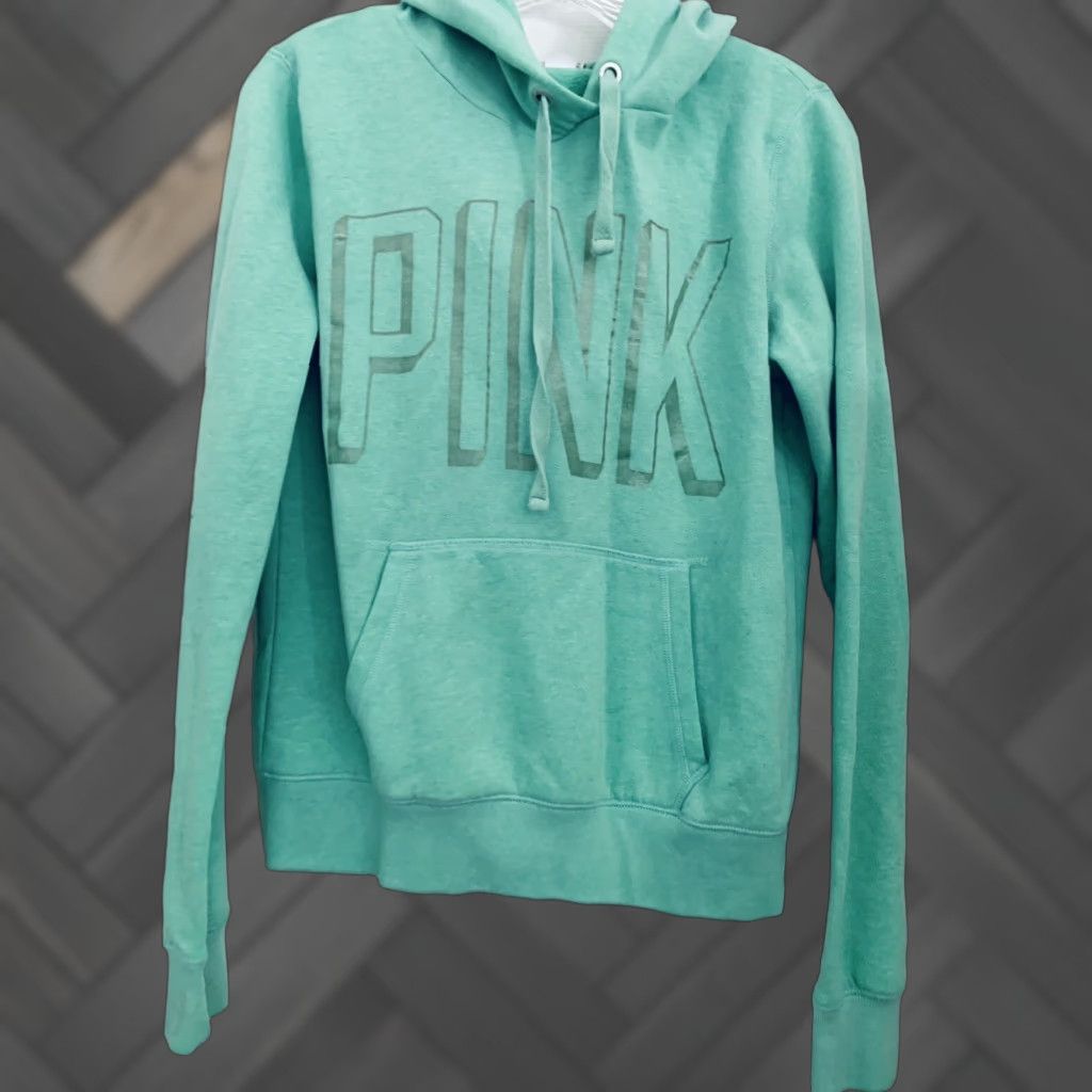 Victoria's Secret Victoria's Secret PINK Sweater Hoodie Women Small Mint Green Fleece Pullover Hooded Crew Neck Pullover Hoodie Mint Green (Green) Women XS-SS? Size S / US 4 / IT 40 - 1 Thumbnail