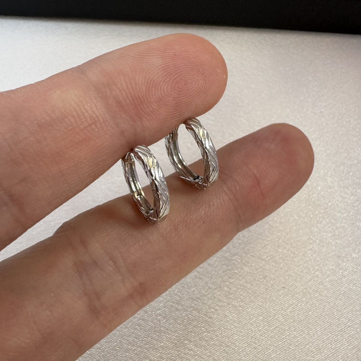 Other 14mm Small Silver Hoop Earrings for Men Women Size ONE SIZE - 5 Thumbnail