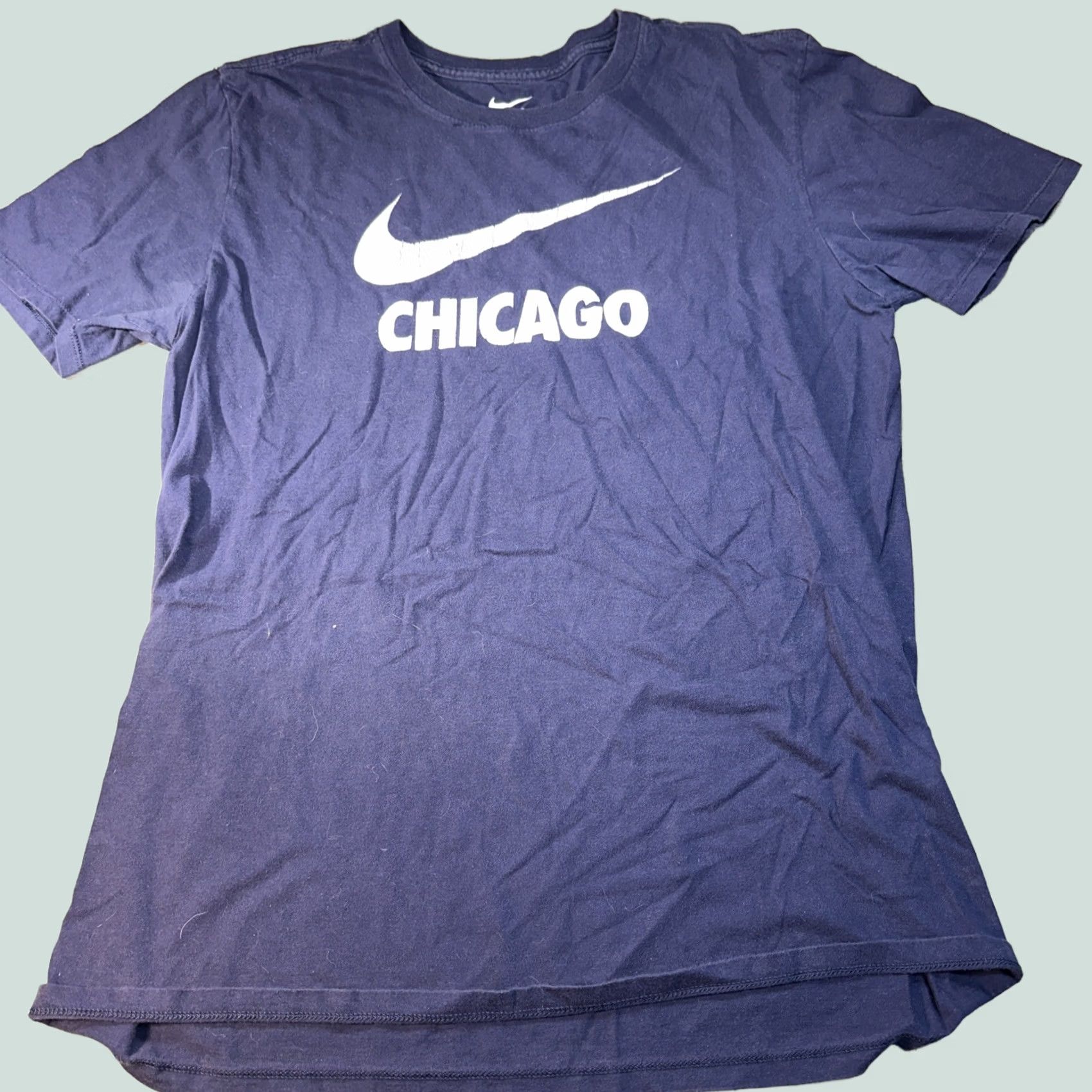 Nike VINTAGE? Nike Shirt Men M Blue T-Shirt Nike Character 90s? Size US M / EU 48-50 / 2 - 1 Thumbnail