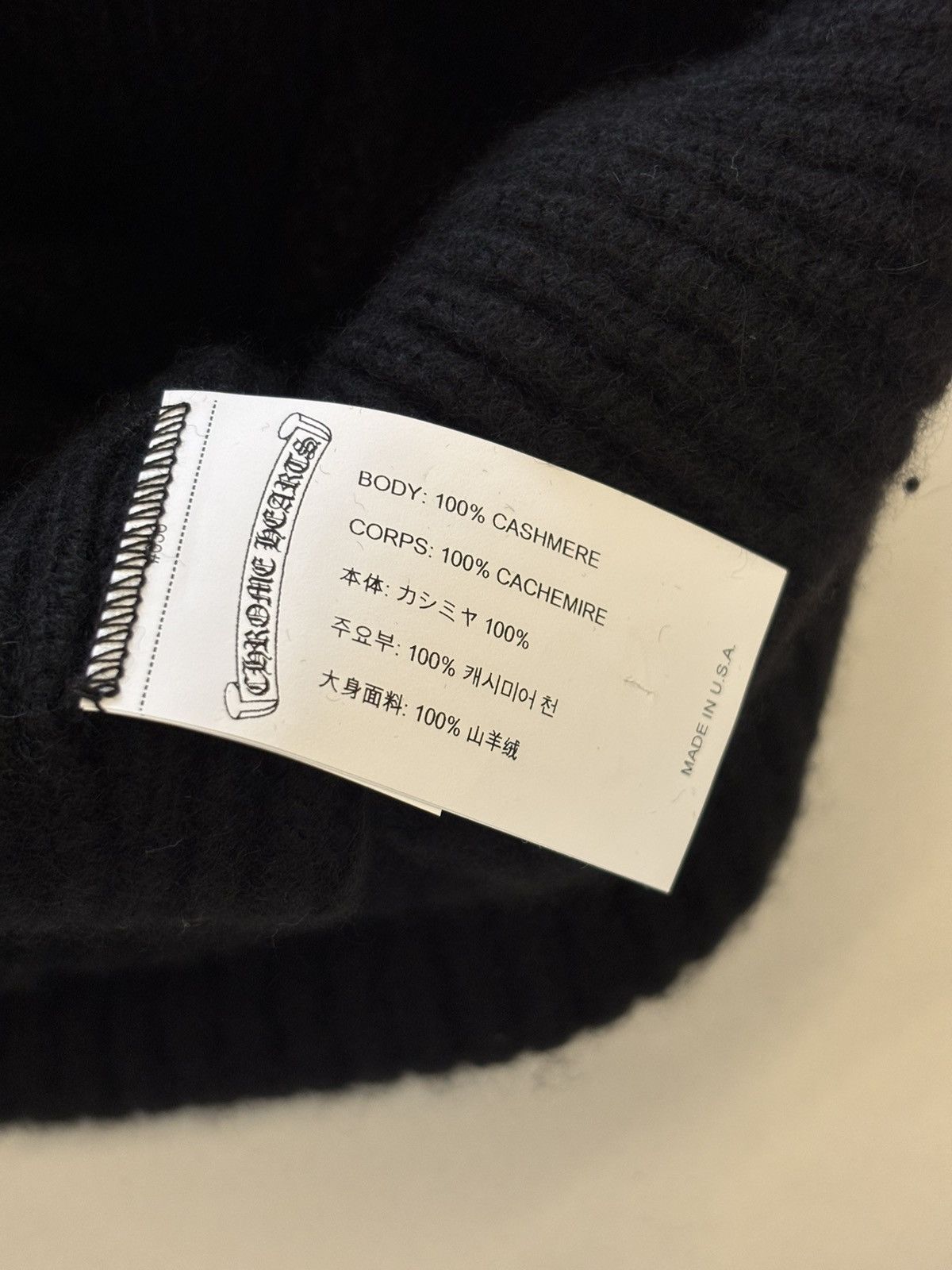Chrome Hearts Big Daddy Black cashmere beanie Size ONE SIZE - 6 Thumbnail