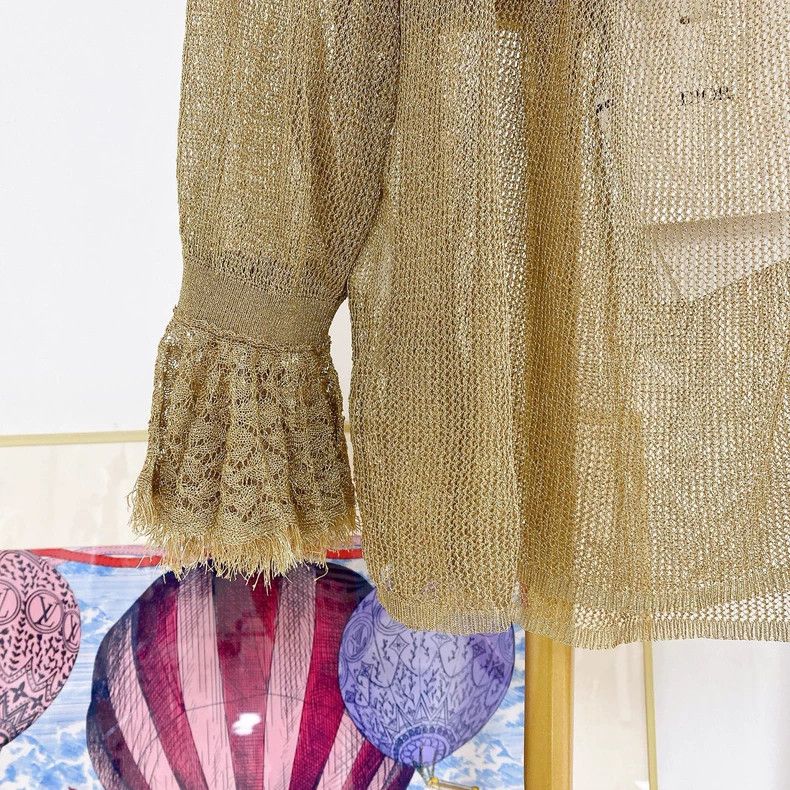 Dior Dior Golden mesh long sleeves Size XS / US 0-2 / IT 36-38 - 5 Thumbnail