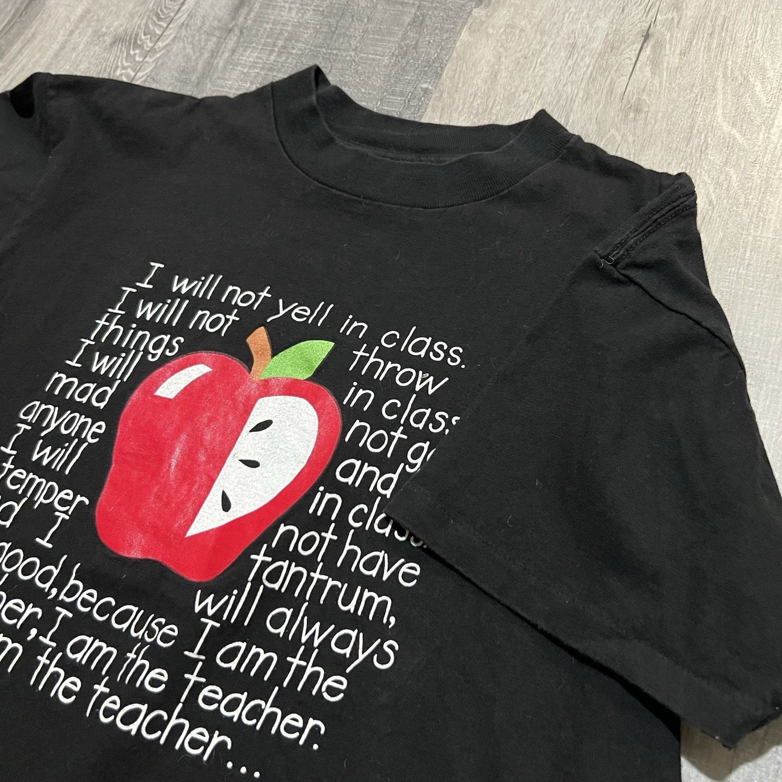 Vintage VTG Tuscaloosa Teacher 80s Red Apple Bad Student Funny Shirt Size US L / EU 52-54 / 3 - 4 Thumbnail