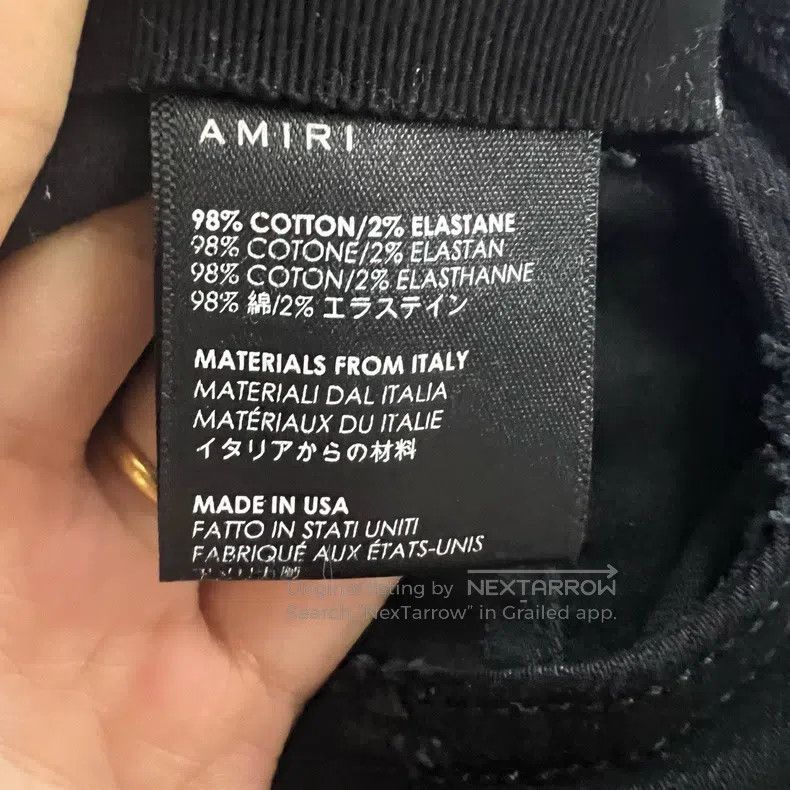 Amiri Amiri Size 34 Black ripped slim jeans Size US 34 / EU 50 - 4 Thumbnail