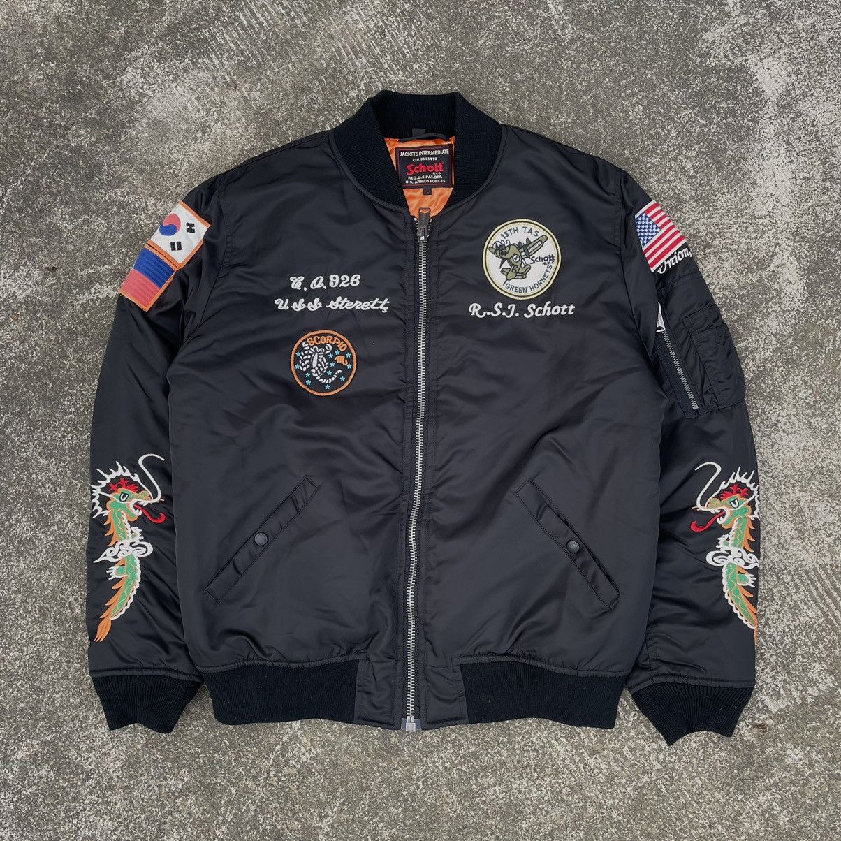 Schott Schott NYC West Pacific Souvenir Flight Jacket Size US L / EU 52-54 / 3 - 1 Thumbnail