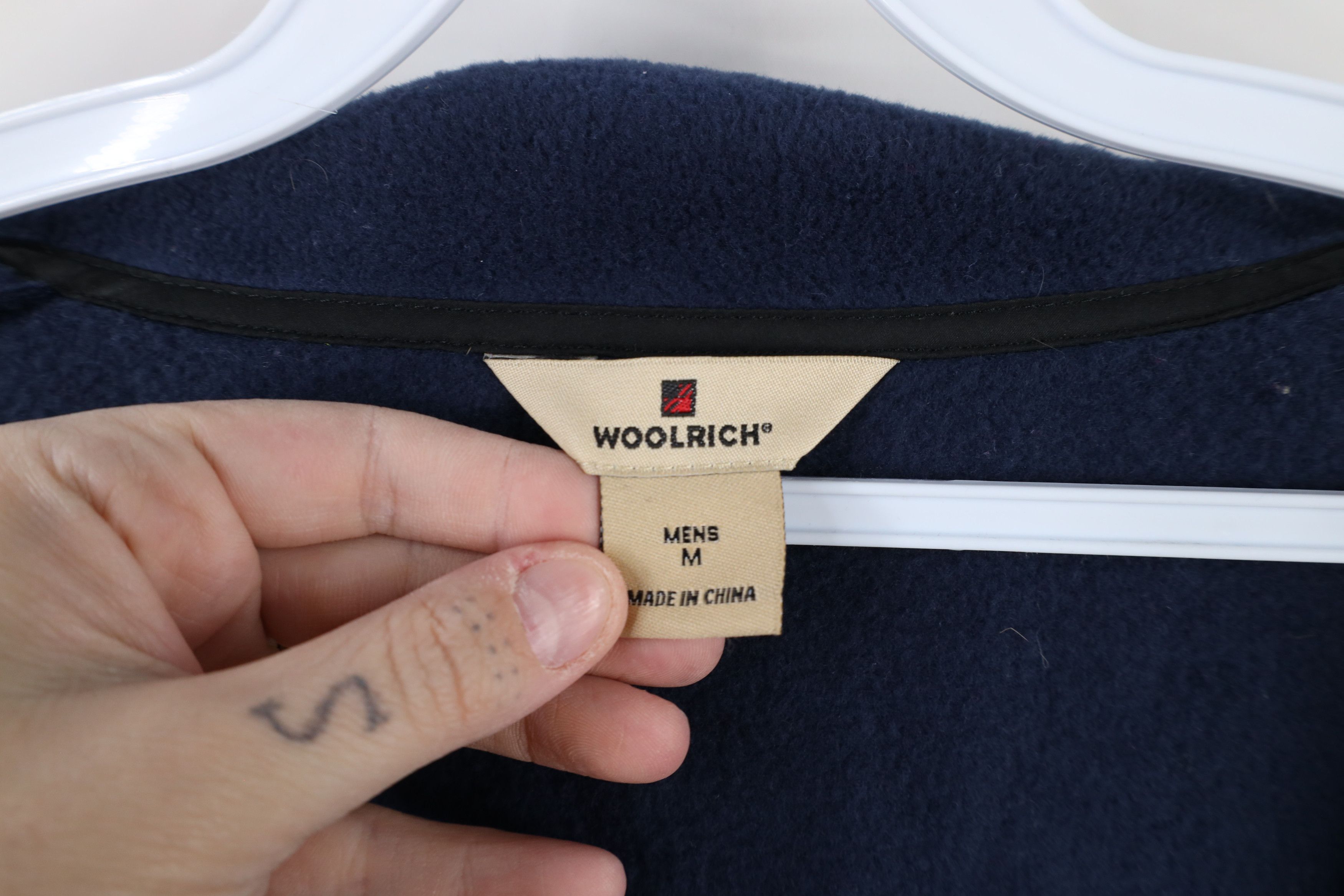 Vintage × Woolrich Woolen Mills Vintage Woolrich Spell Out Full Zip Fleece Vest Jacket Blue Size US M / EU 48-50 / 2 - 8 Thumbnail