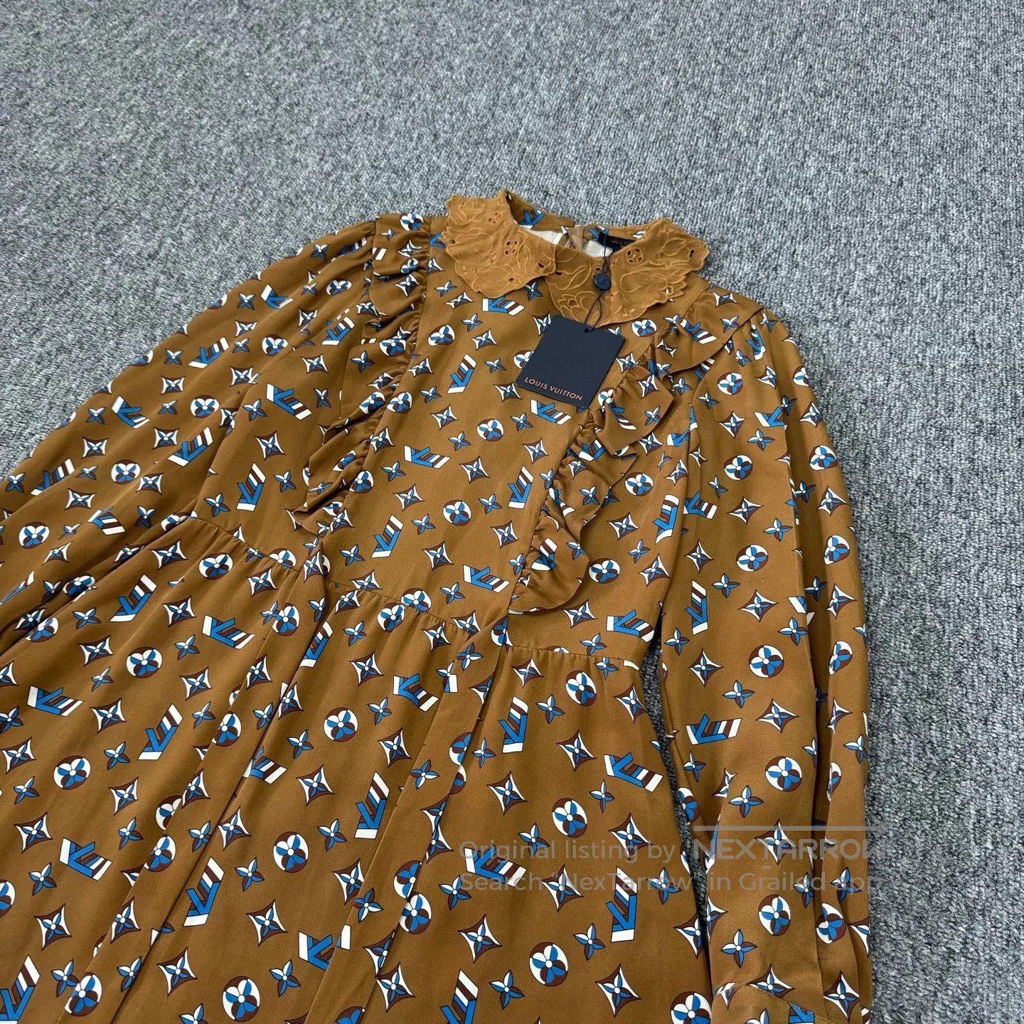 Louis Vuitton Louis Vuitton Full-print silk dress| Size S / US 4 / IT 40 - 3 Thumbnail