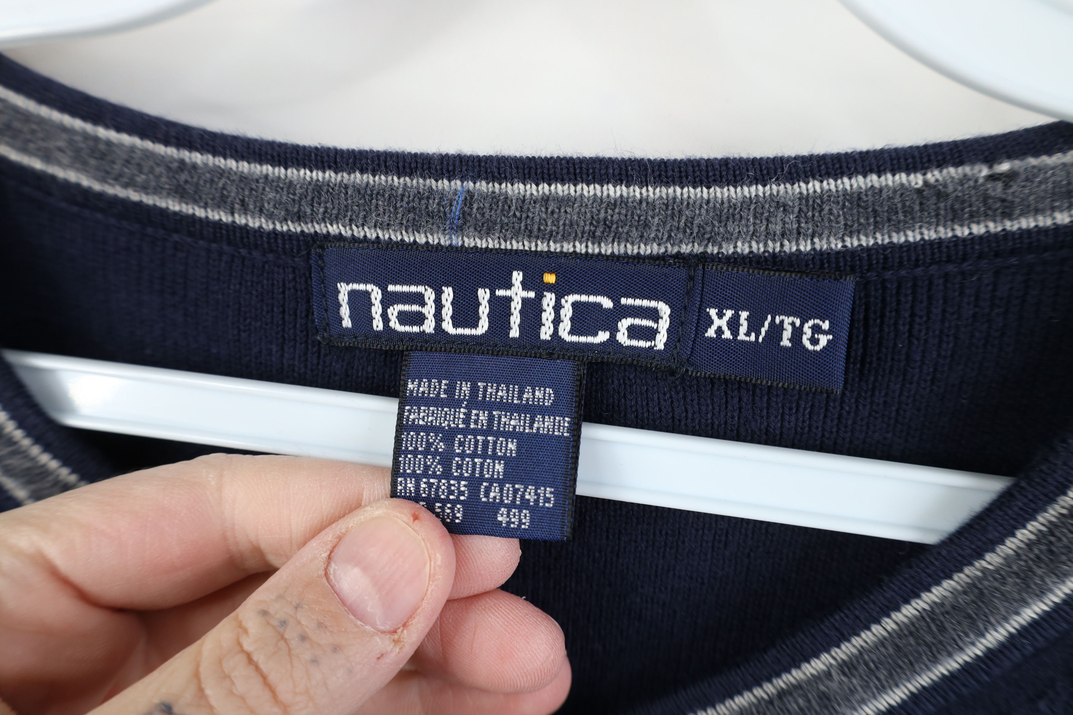 Nautica Vintage 90s Nautica Cotton Ribbed Knit Sweater Vest Blue Size US XL / EU 56 / 4 - 9 Thumbnail