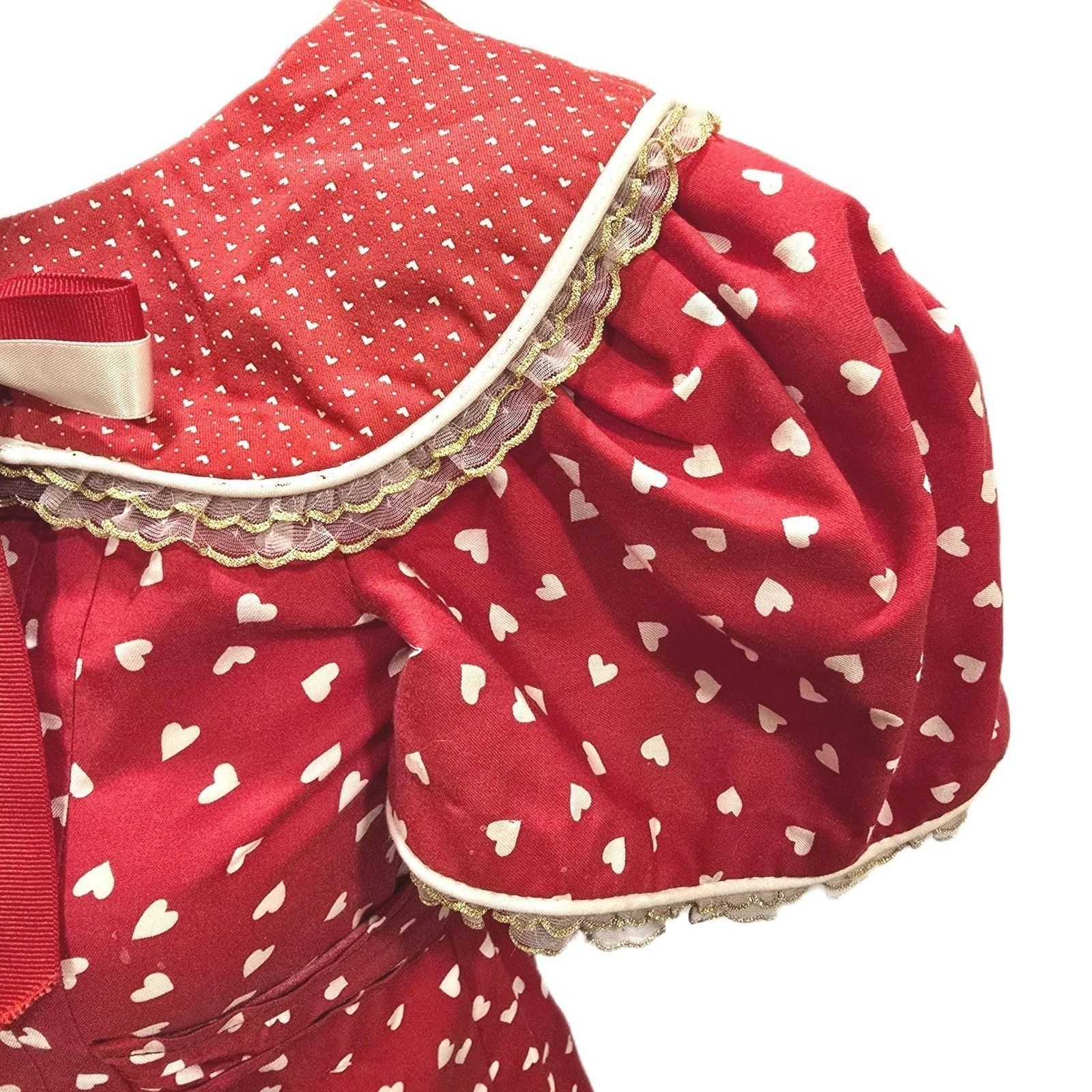 Handmade VTG 70s 80s Handmade Heart Print Prairie Dress XS Size XS / US 0-2 / IT 36-38 - 11 Thumbnail