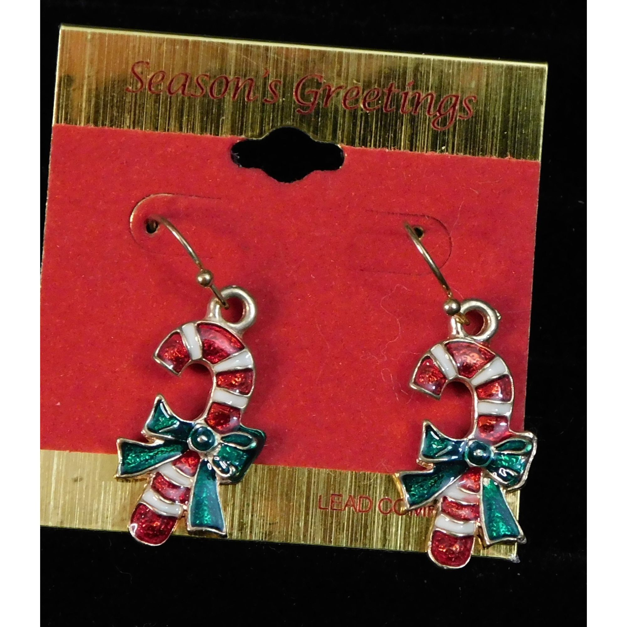 Other Candy Cane Festive Holiday Dangle Earrings Size ONE SIZE - 2 Thumbnail