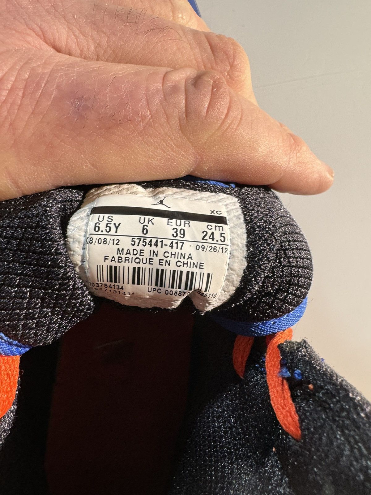 Jordan Brand Jordan 1 Retro High (GS) Kith New York Knicks Size US 6.5 / EU 39-40 - 4 Thumbnail