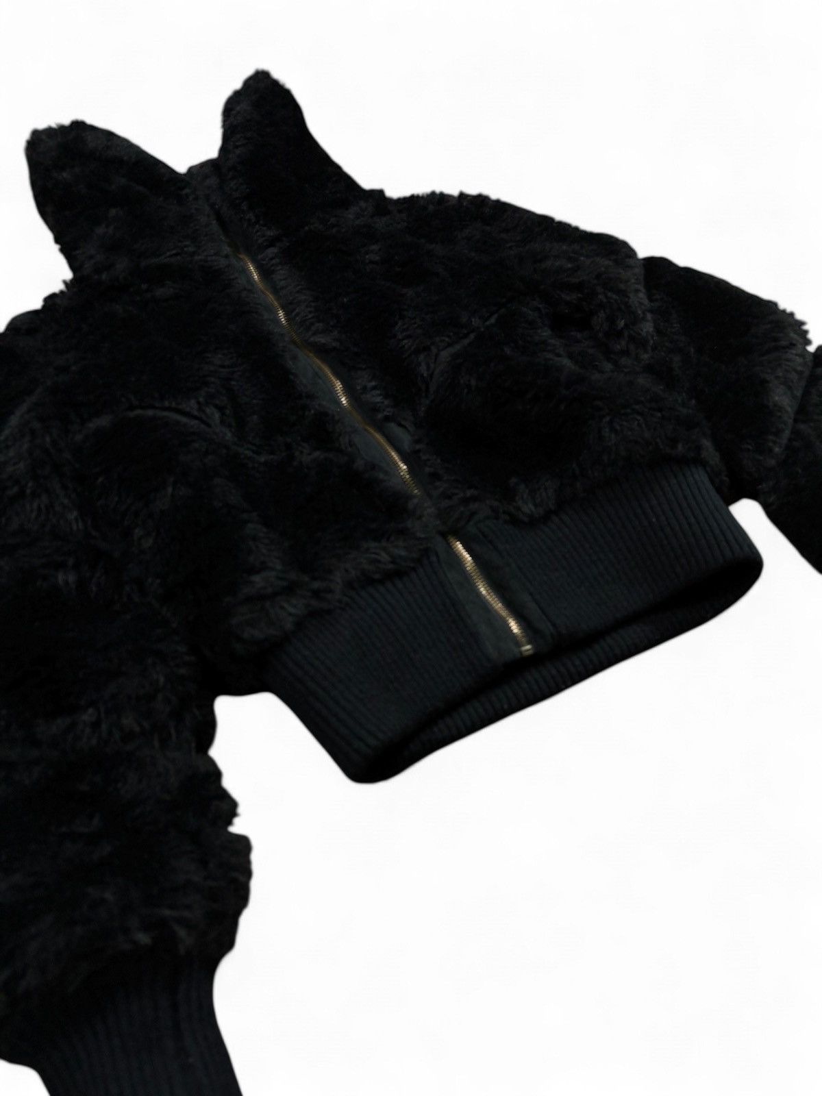 Vintage Cropped Vintage fluffy Faux Fur bomber jacket Size S / US 4 / IT 40 - 5 Thumbnail