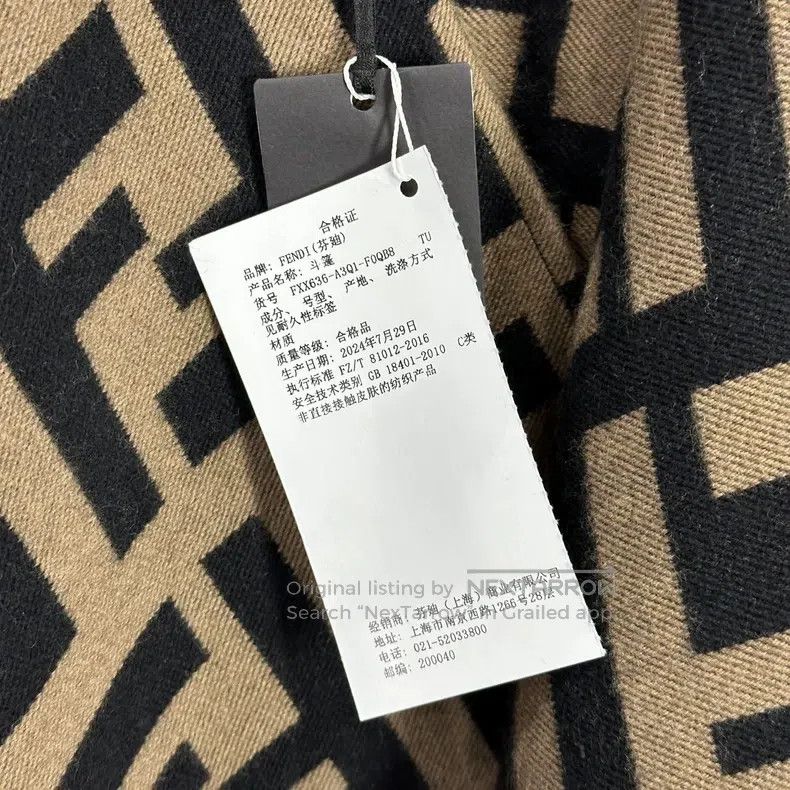 Fendi Fendi size 140*140cm Full print shawl Size ONE SIZE - 4 Thumbnail