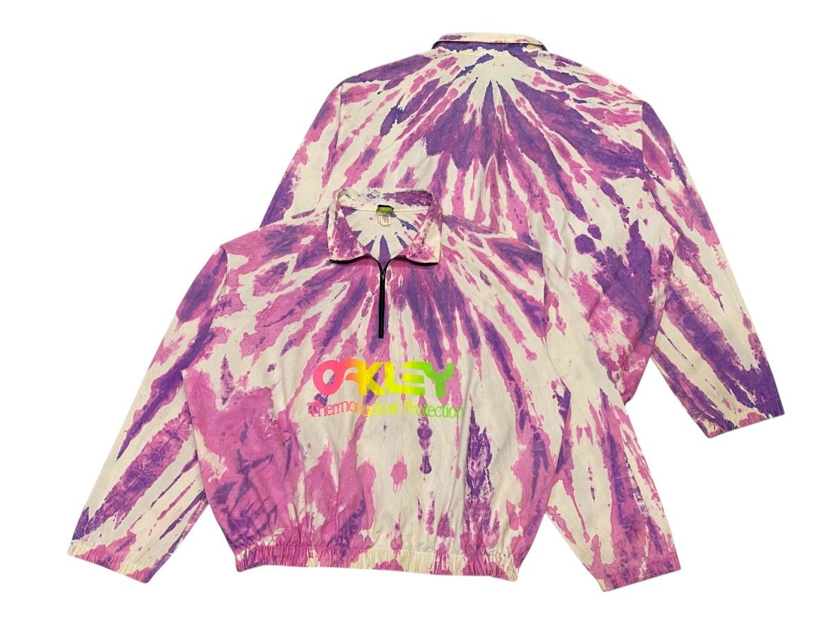 Oakley Vintage Oakley Thermonuclear Protection Tie Dye Half Zip Size US XL / EU 56 / 4 - 1 Thumbnail