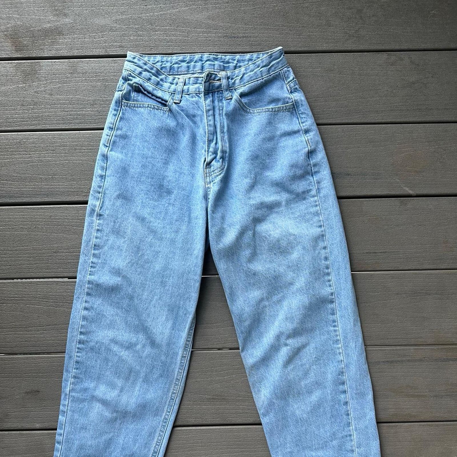 Shein High waisted light wash denim jeans Size 24" / US 00 / IT 34 - 2 Thumbnail