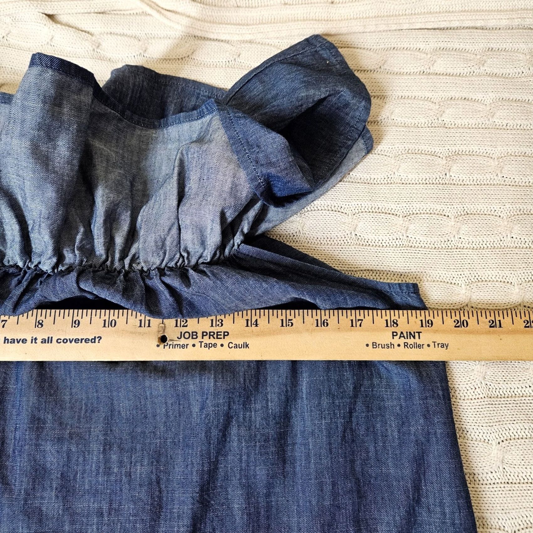 Joie Soft Joie Women's blue Off the Shoulder Ruffle Mini Dress L Size L / US 10 / IT 46 - 6 Thumbnail