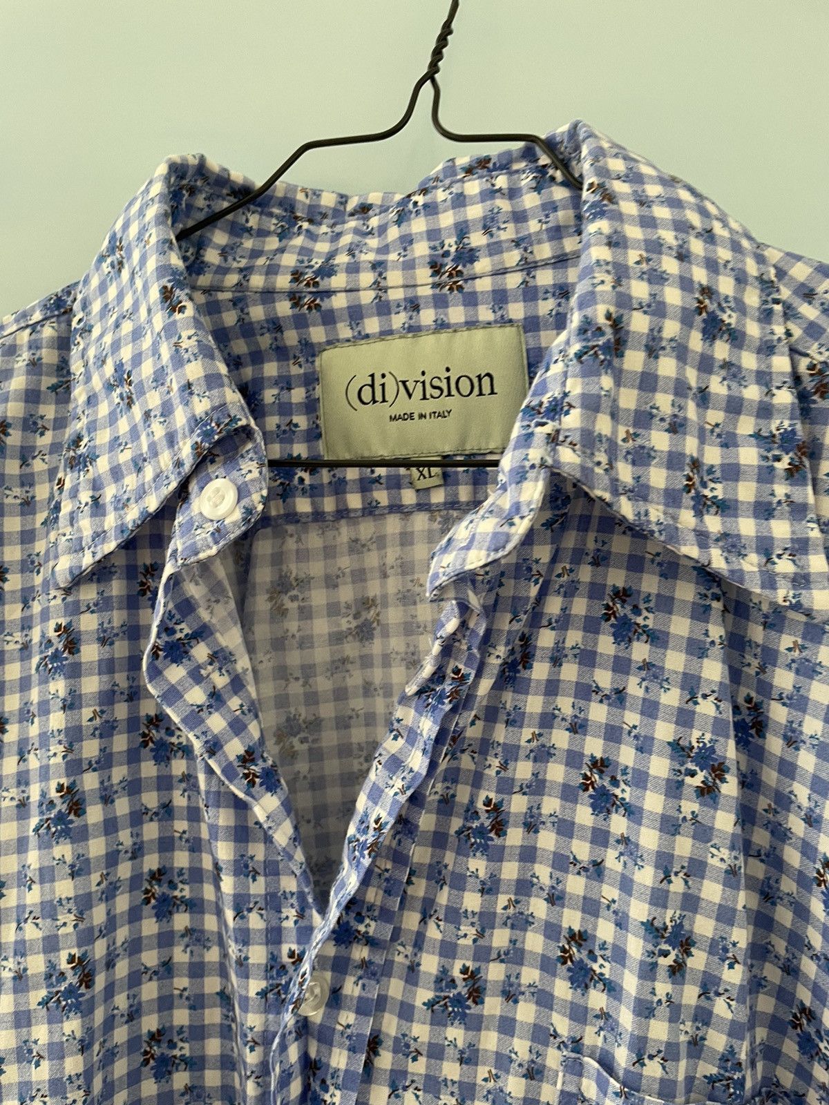 image of Di Vision Floral Division Shirt in Blue, Men's (Size XL)