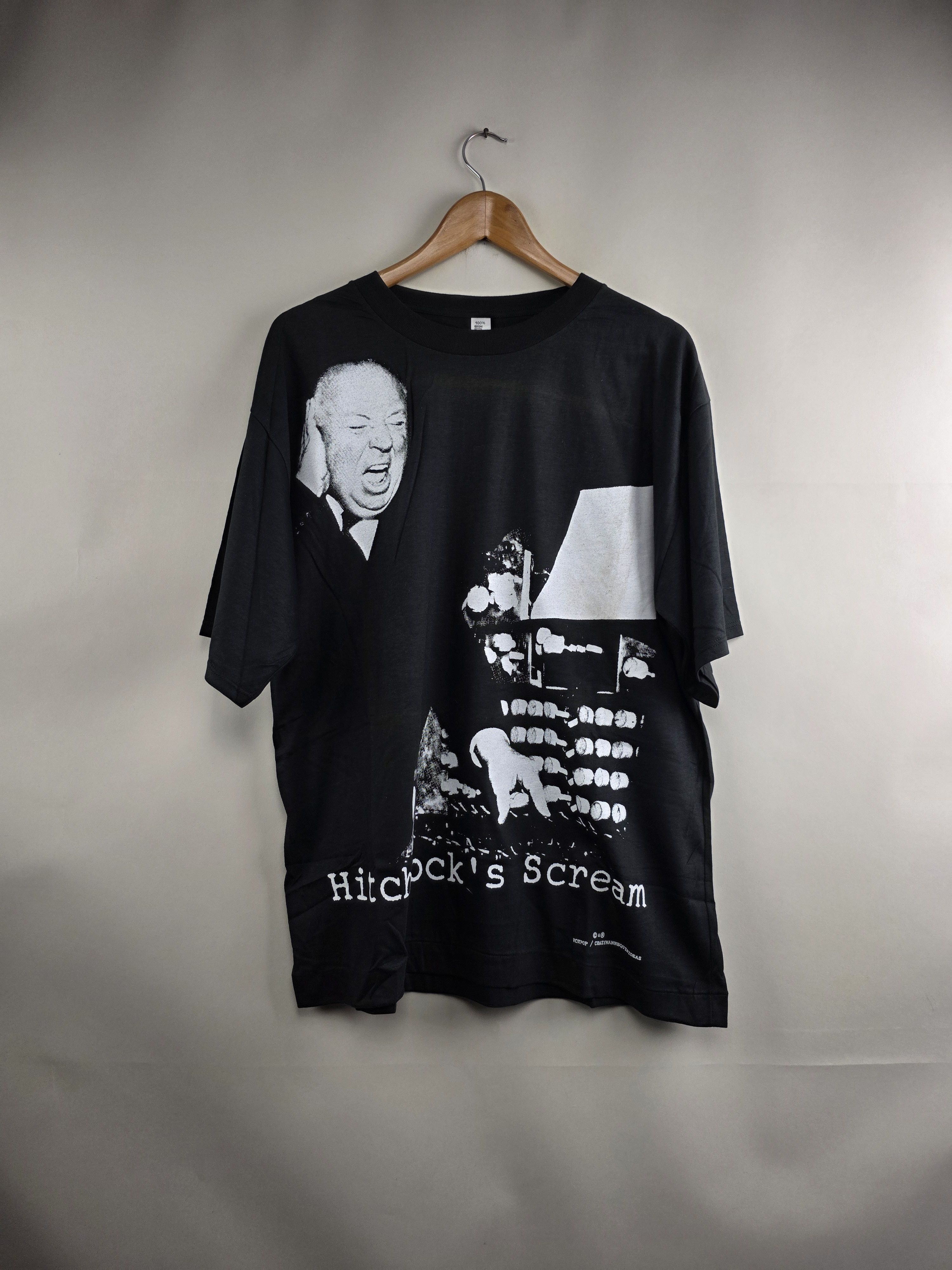 Vintage 90s Hitchcock's Scream Movie Tee XL 23" 28.5" Size US XL / EU 56 / 4 - 9 Thumbnail