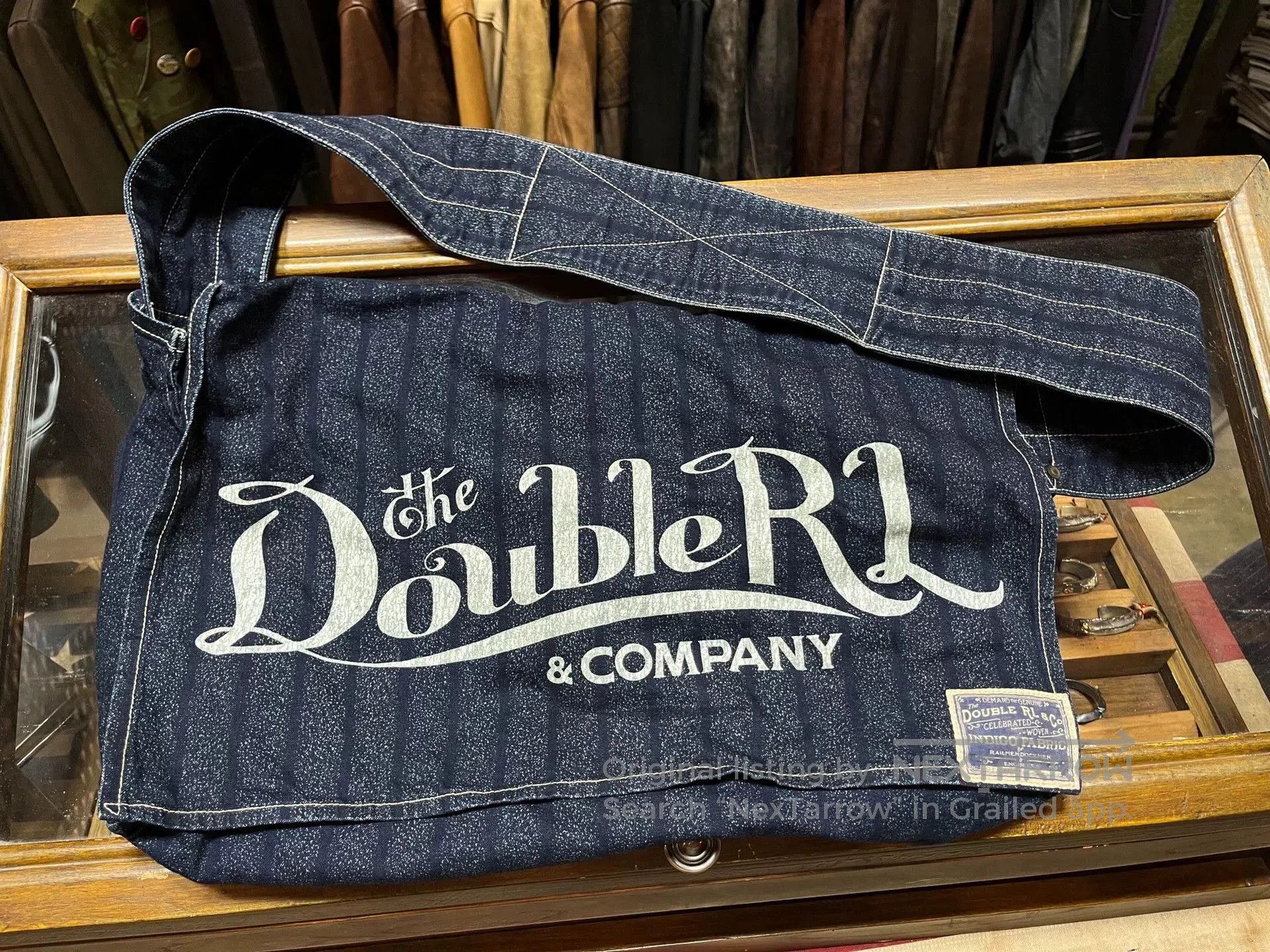 RRL Indigo Dyed Motorcycle Bag.